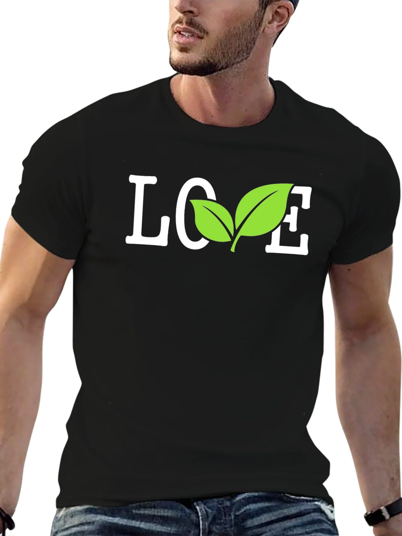 Vegan Love Graphic Tee - Organic Cotton Blend T-Shirt