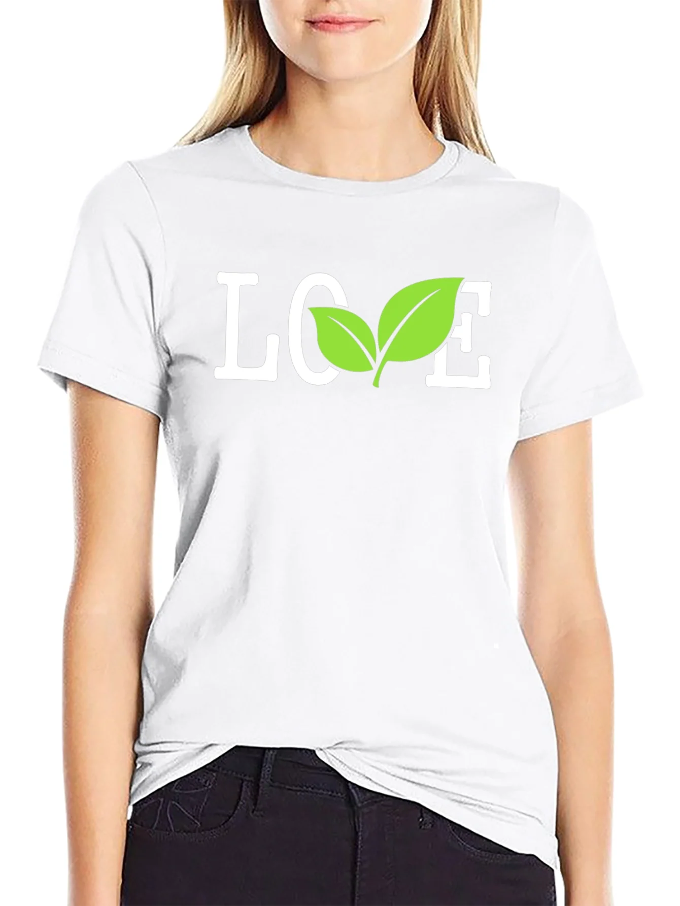 Vegan Love Graphic Tee - Organic Cotton Blend T-Shirt