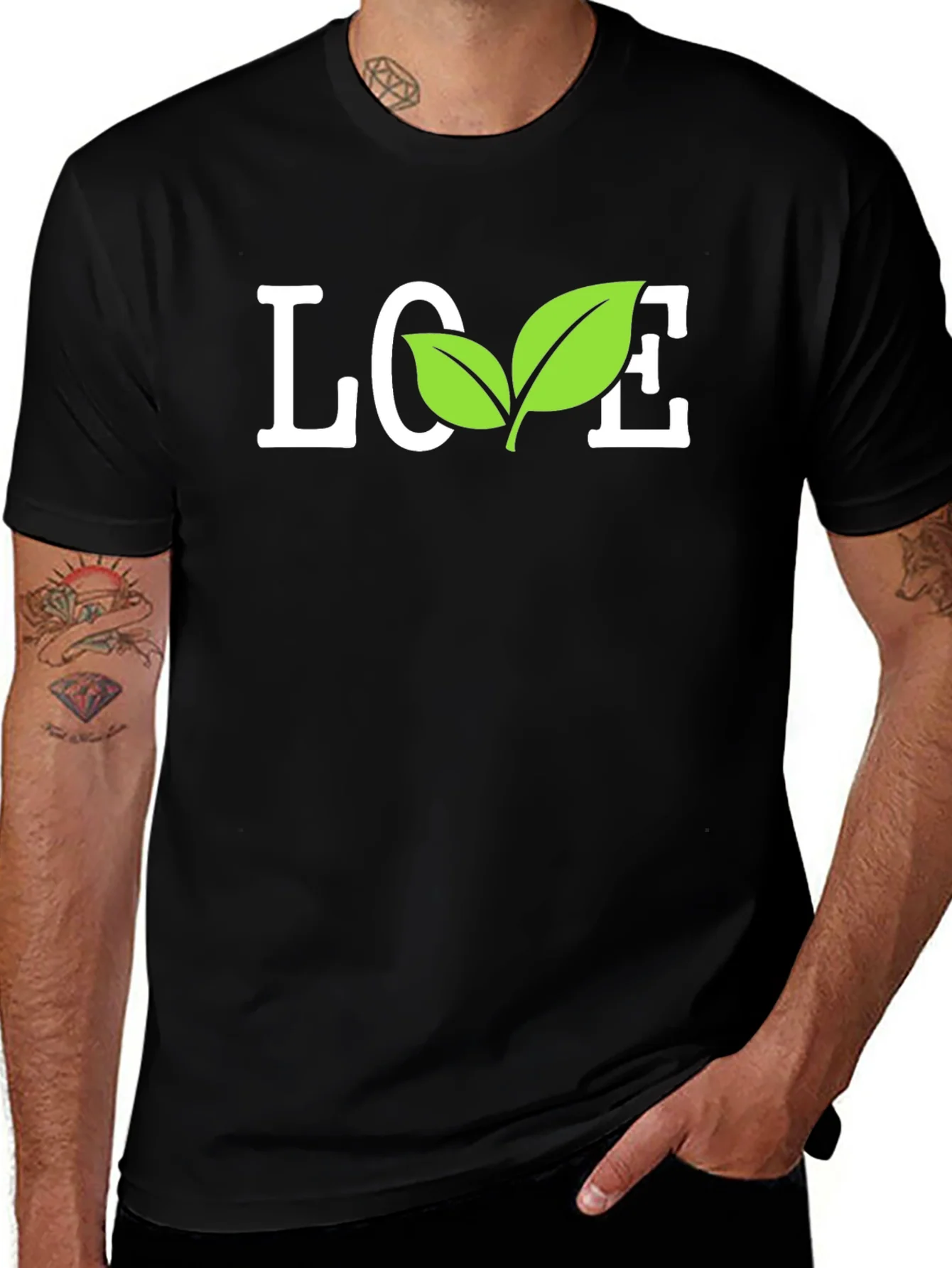 Vegan Love Graphic Tee - Organic Cotton Blend T-Shirt