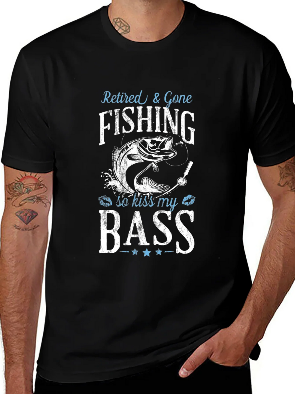 Retired & Gone Fishing T-Shirt - Kiss My Bass