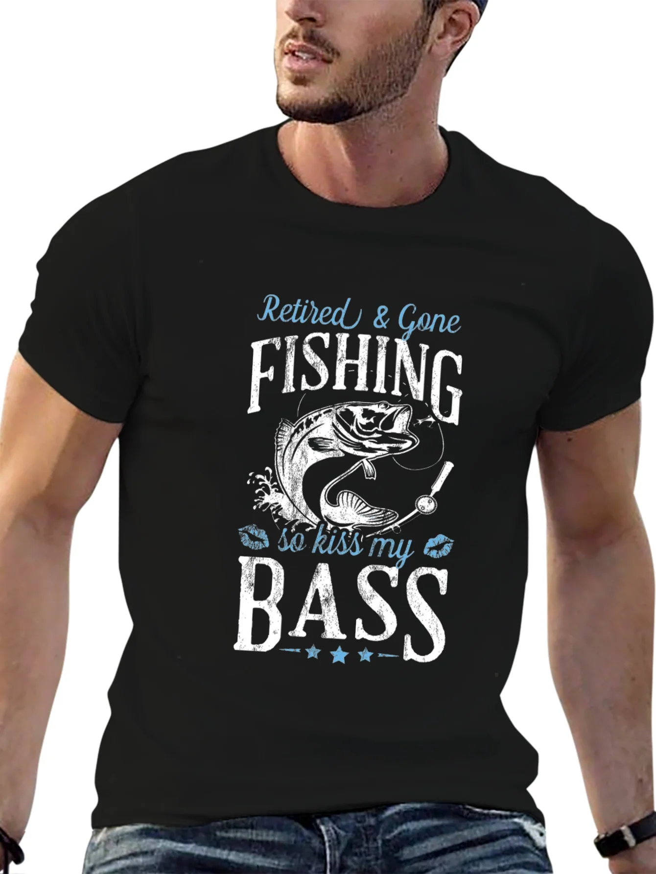Retired & Gone Fishing T-Shirt - Kiss My Bass
