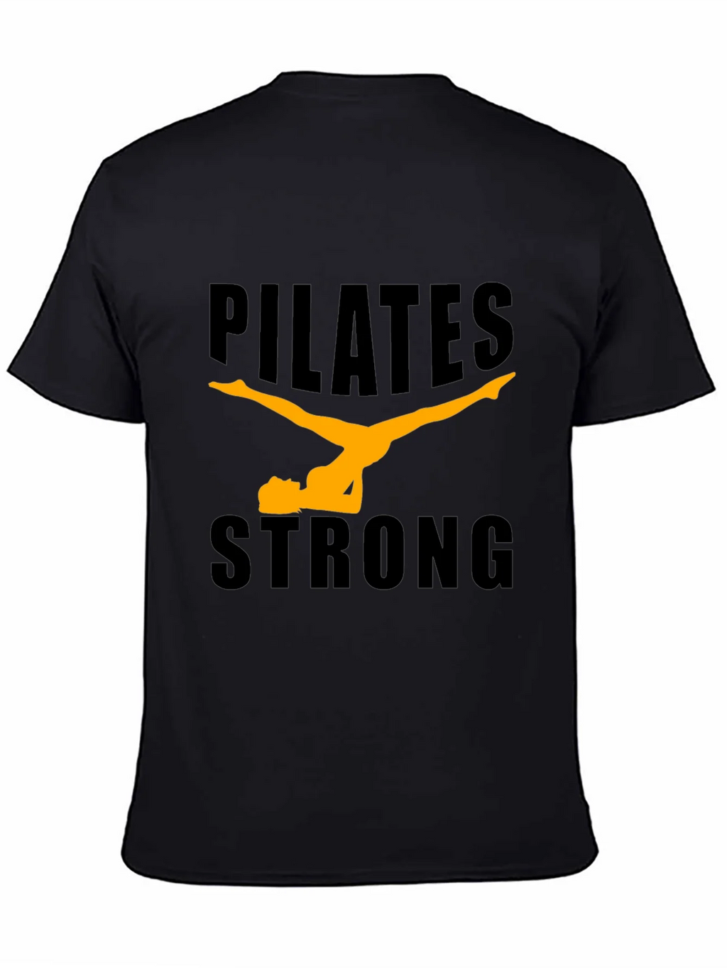 Pilates Strong Black Graphic Tee
