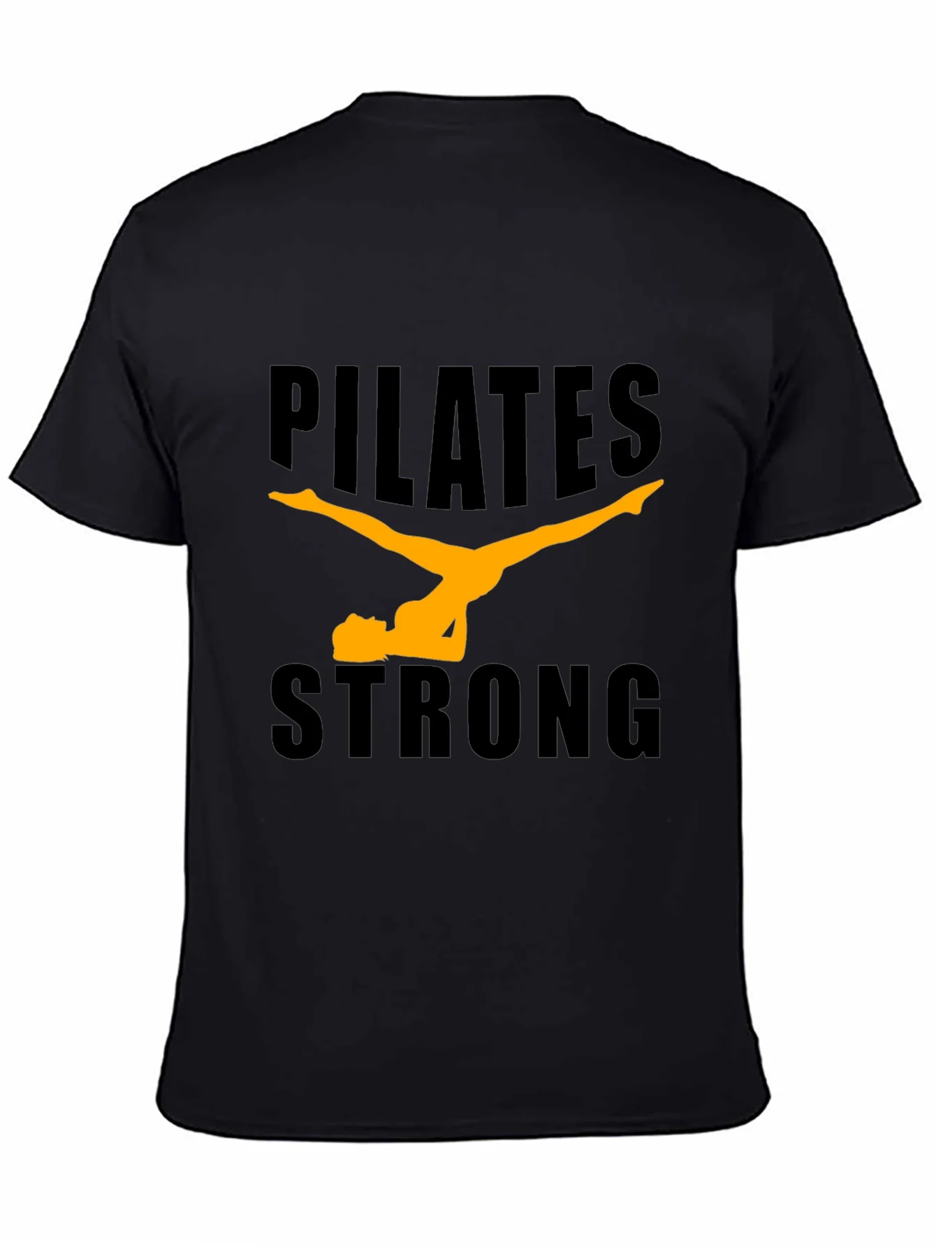 Pilates Strong Black Graphic Tee