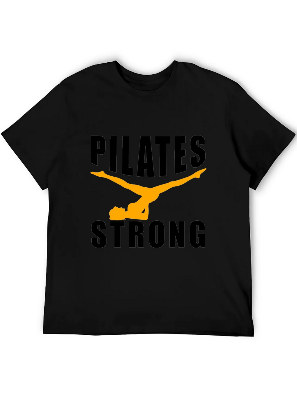 Pilates Strong Black Graphic Tee