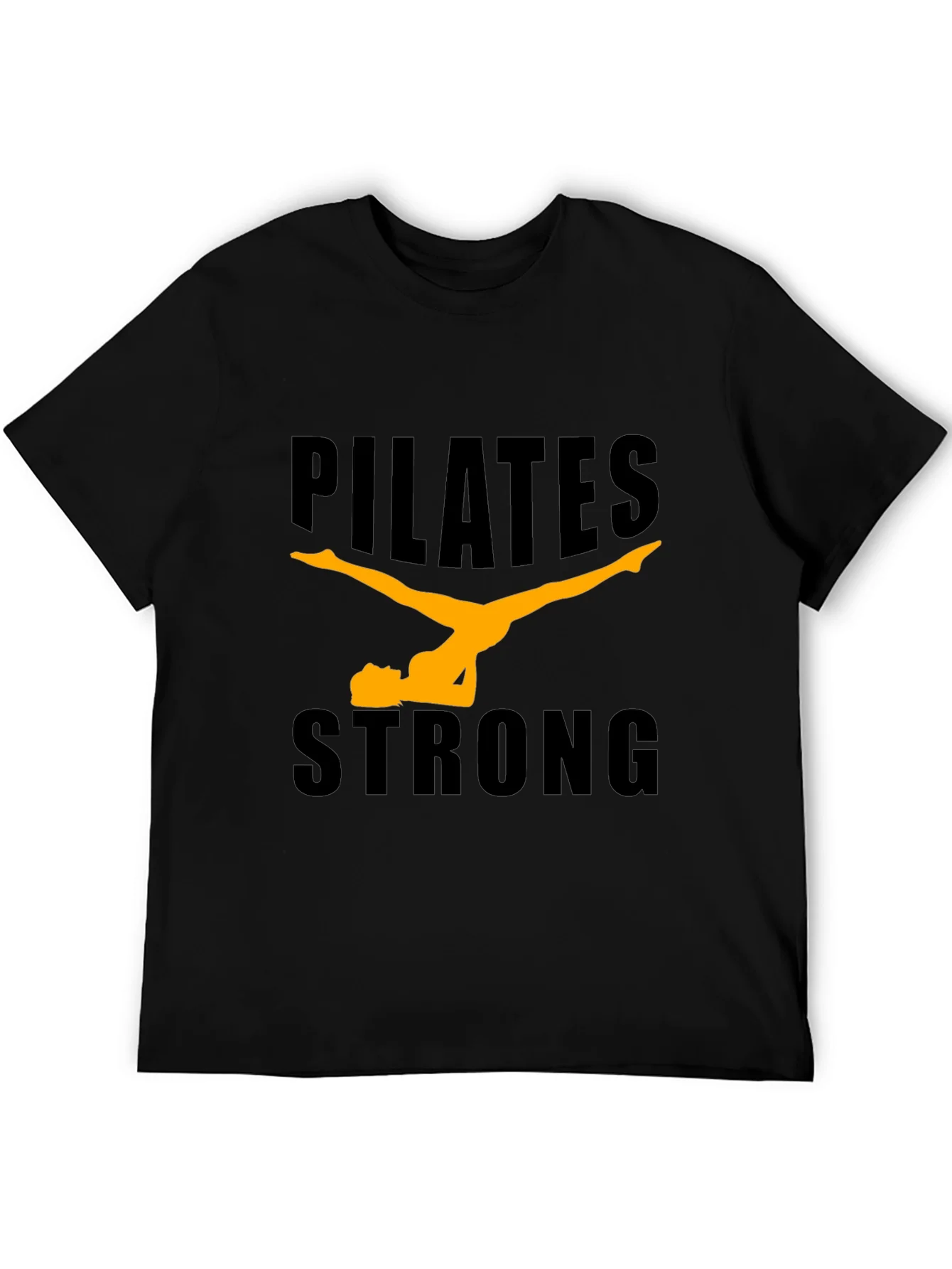 Pilates Strong Black Graphic Tee