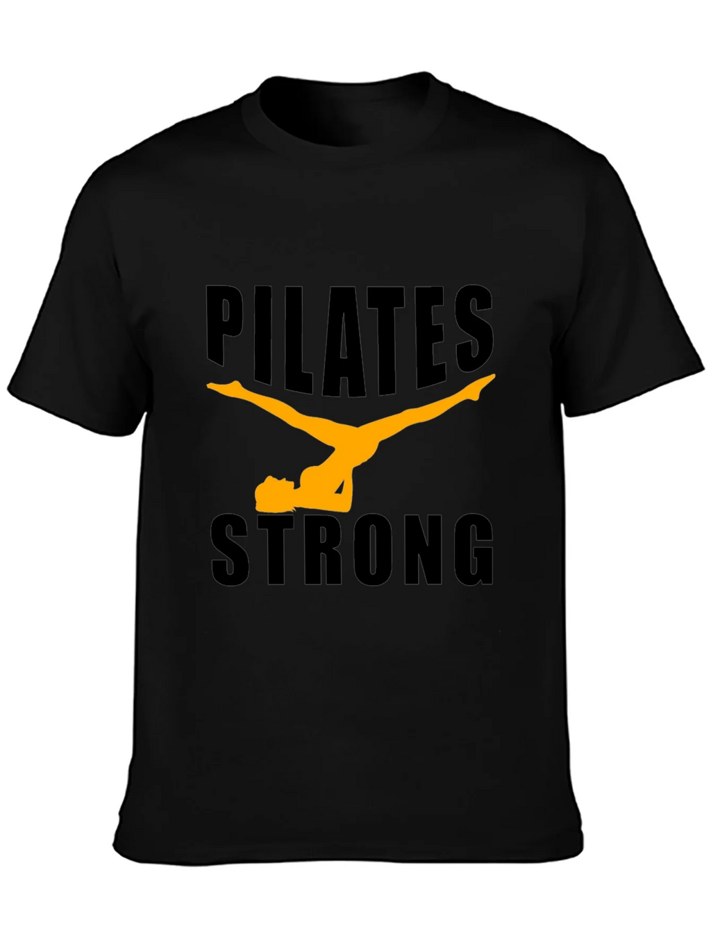Pilates Strong Black Graphic Tee