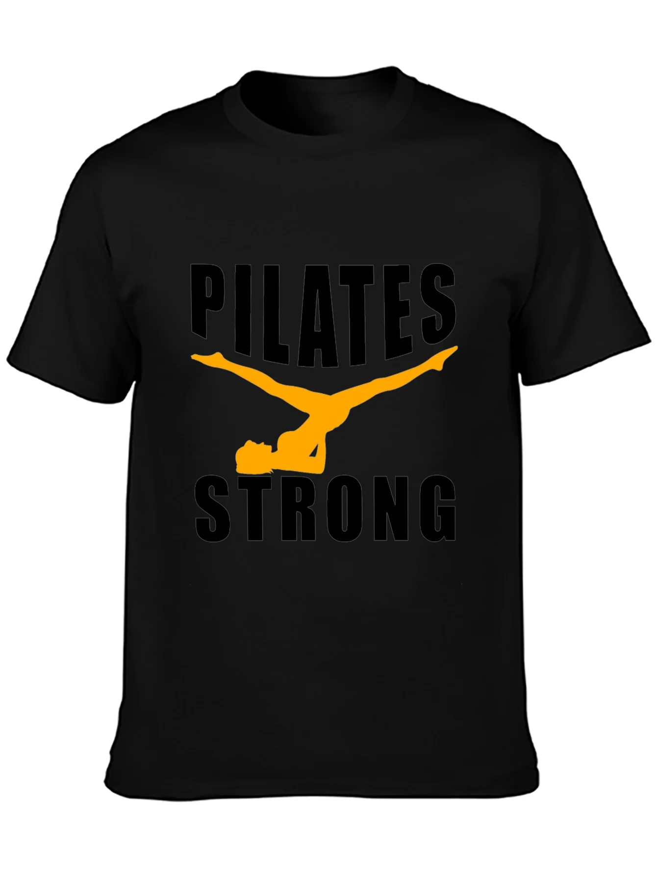 Pilates Strong Black Graphic Tee