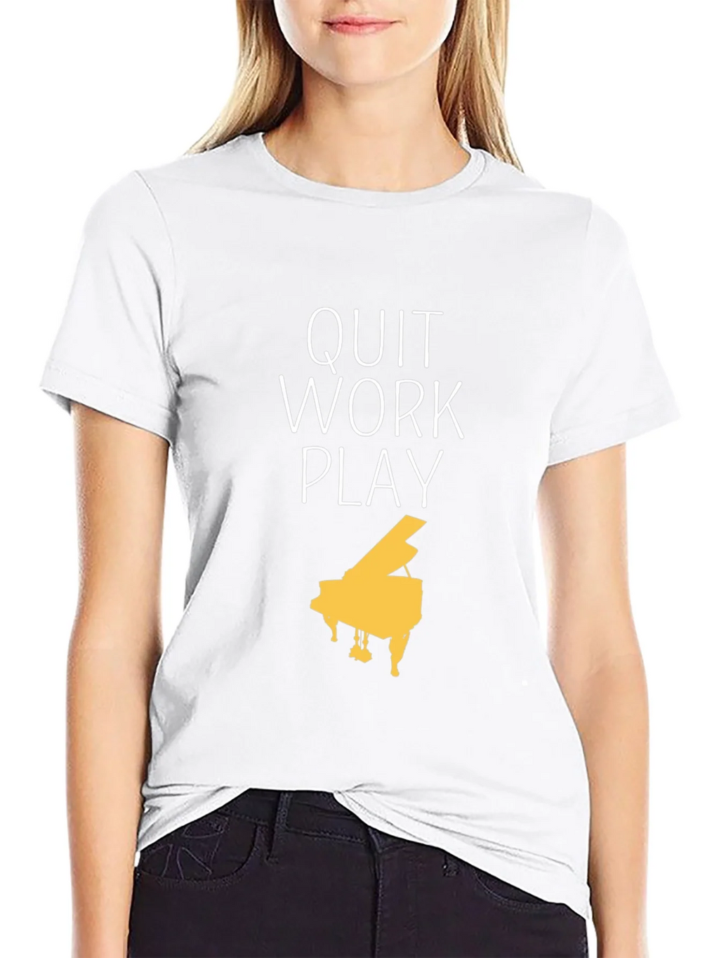 Quit Work Play Piano T-Shirt