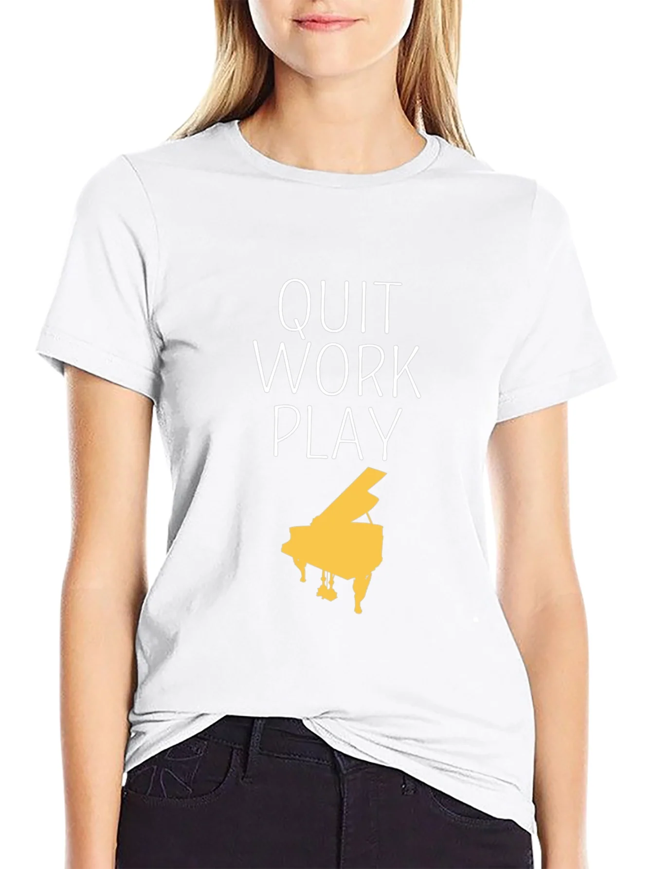 Quit Work Play Piano T-Shirt