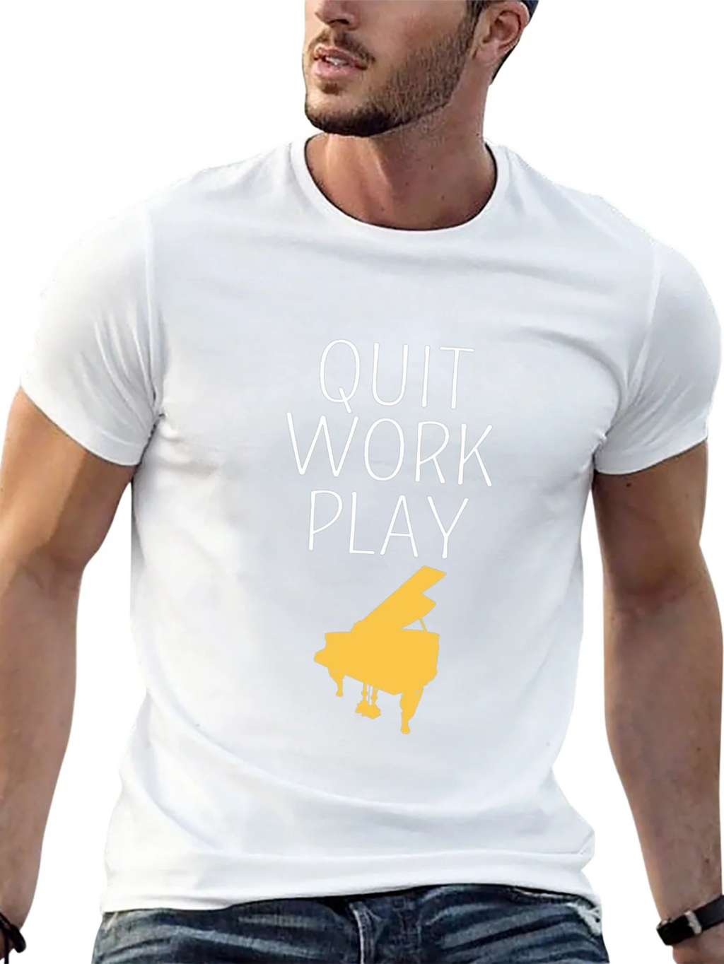 Quit Work Play Piano T-Shirt