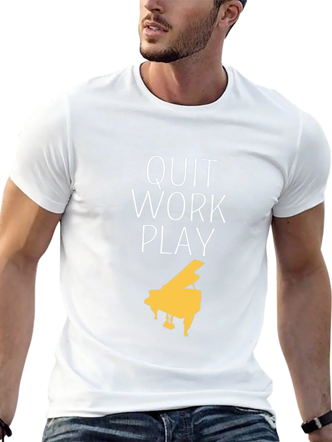 Quit Work Play Piano T-Shirt
