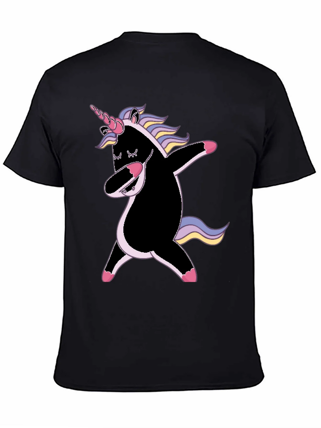 Dabbing Unicorn Graphic Tee - Black
