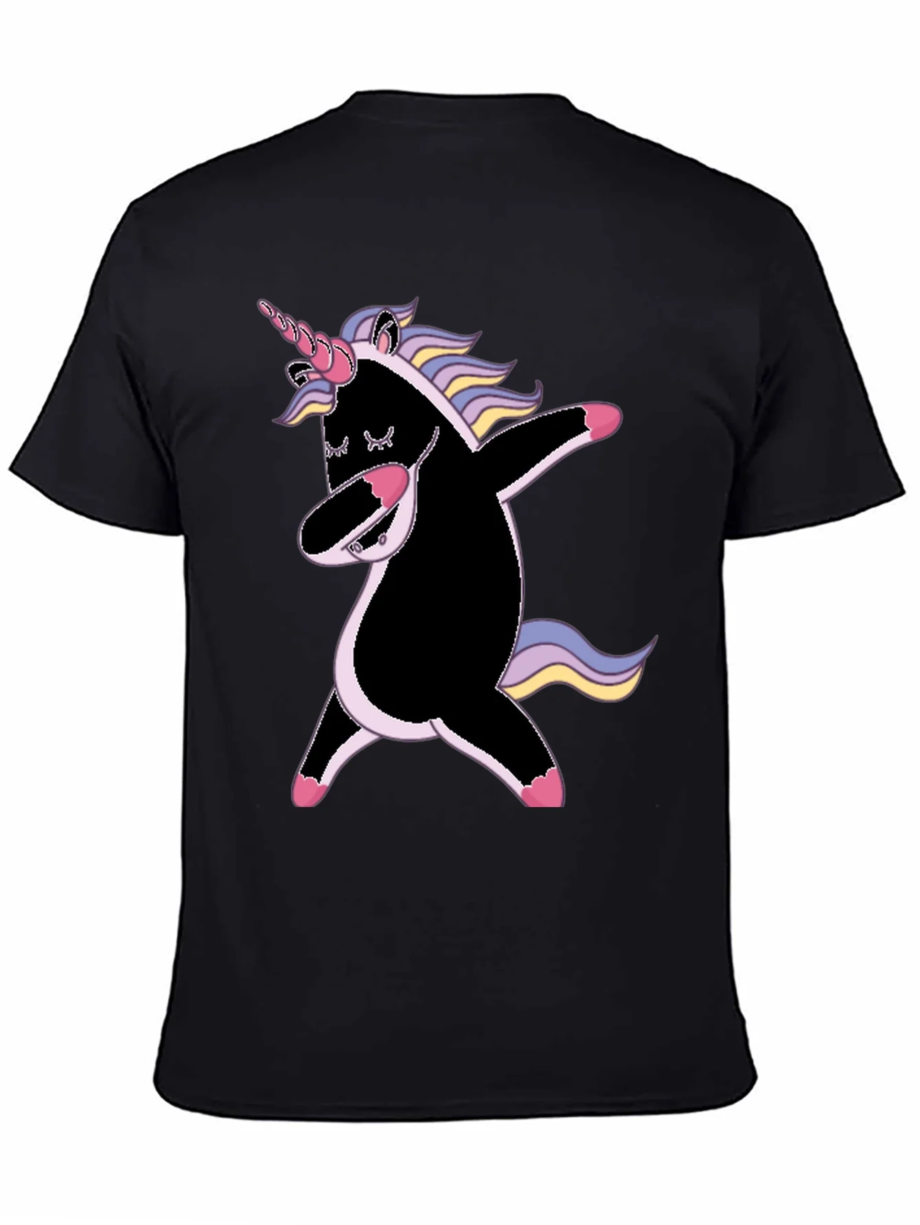 Dabbing Unicorn Graphic Tee - Black