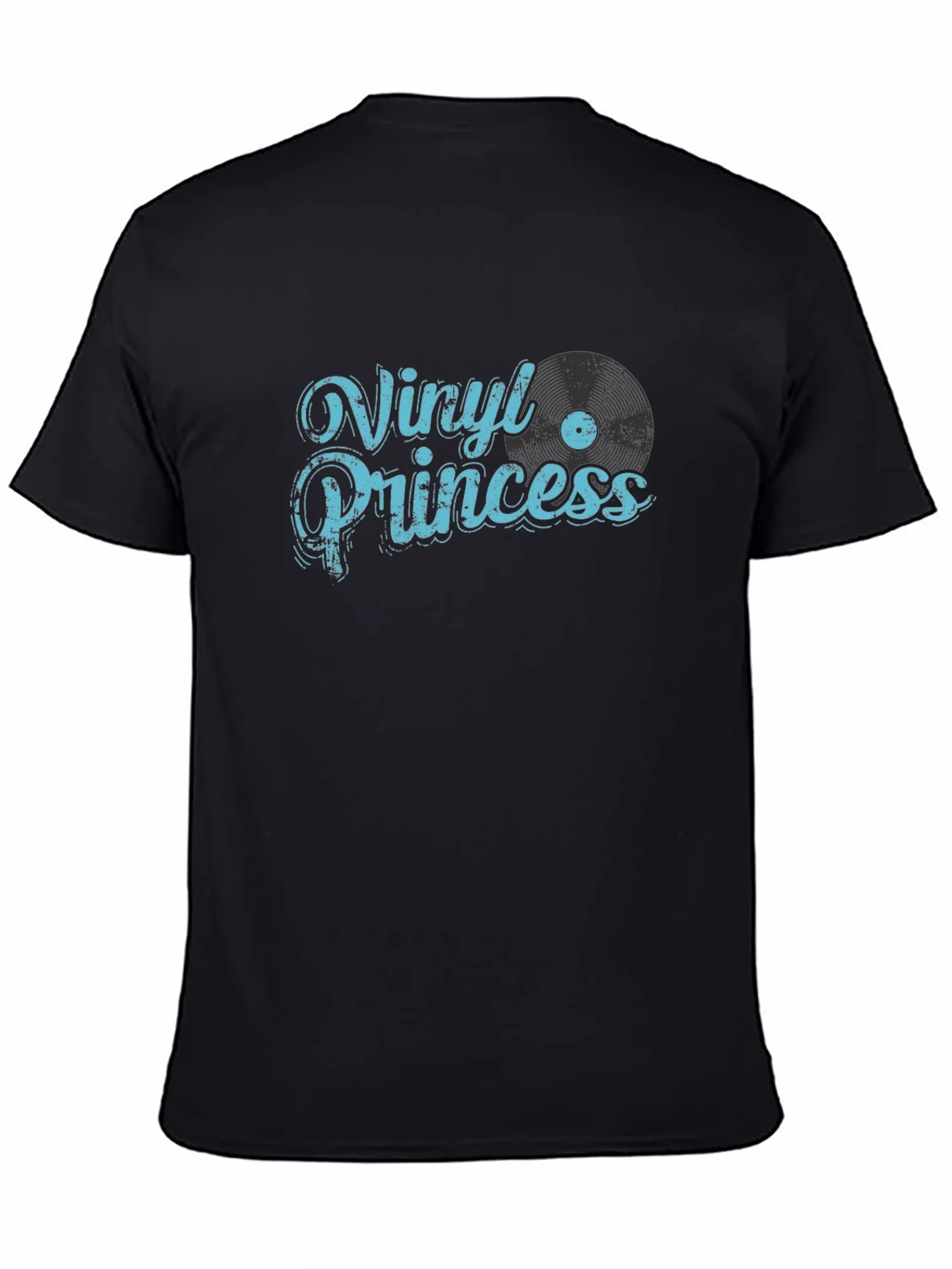 Vinyl Princess Graphic Tee - Black Cotton T-Shirt