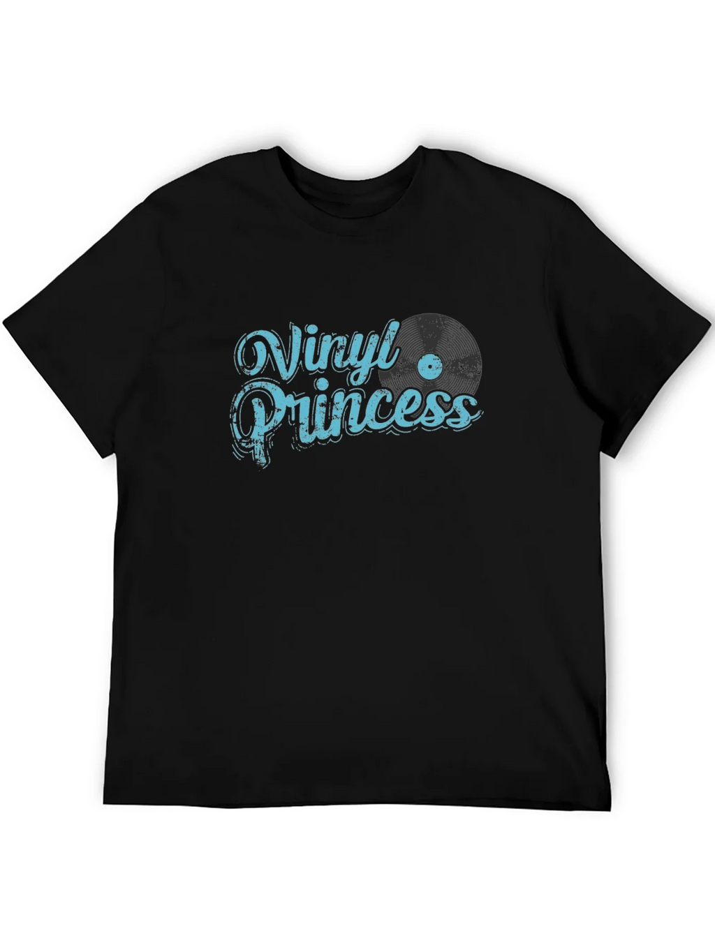 Vinyl Princess Graphic Tee - Black Cotton T-Shirt