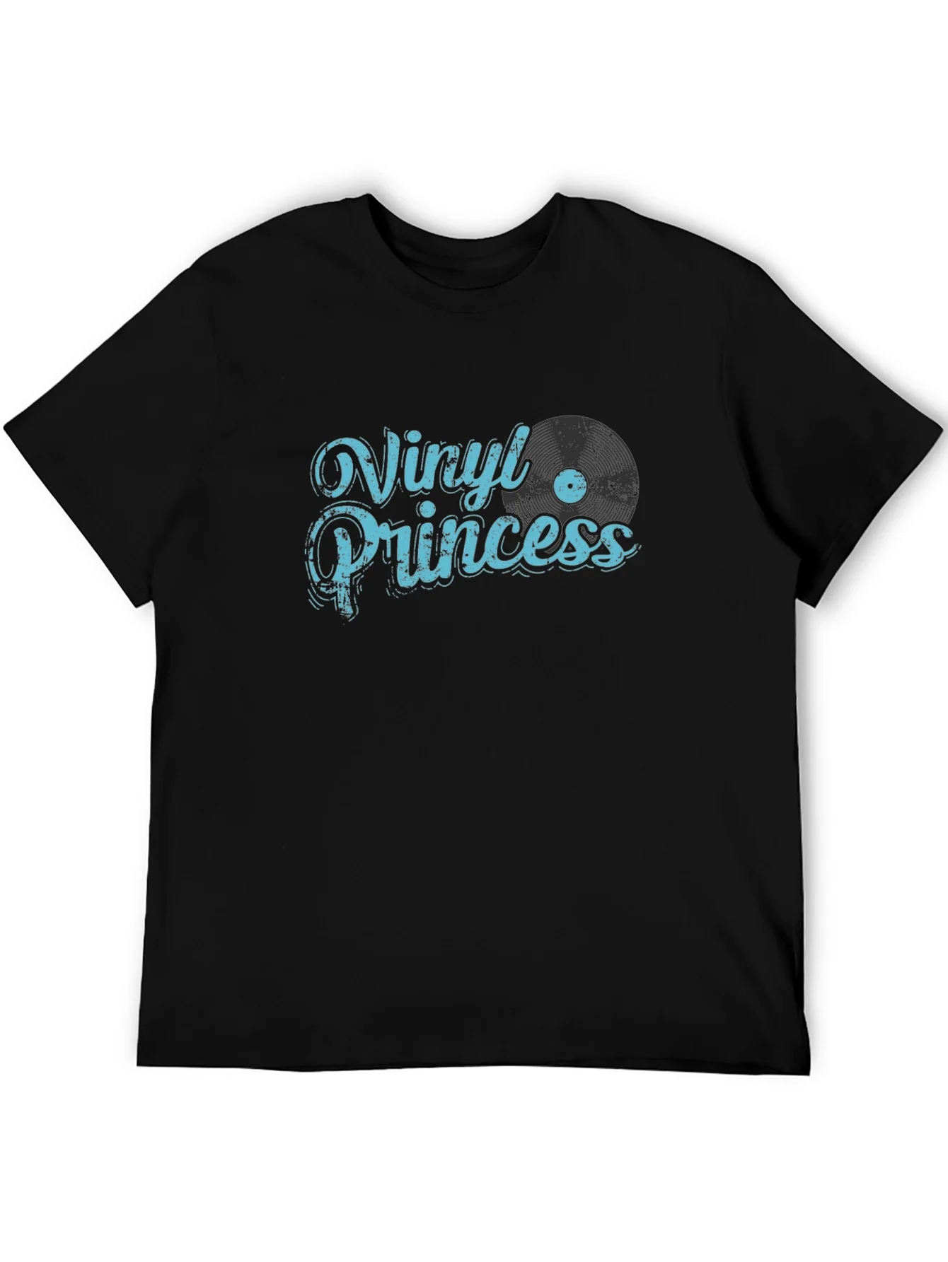 Vinyl Princess Graphic Tee - Black Cotton T-Shirt