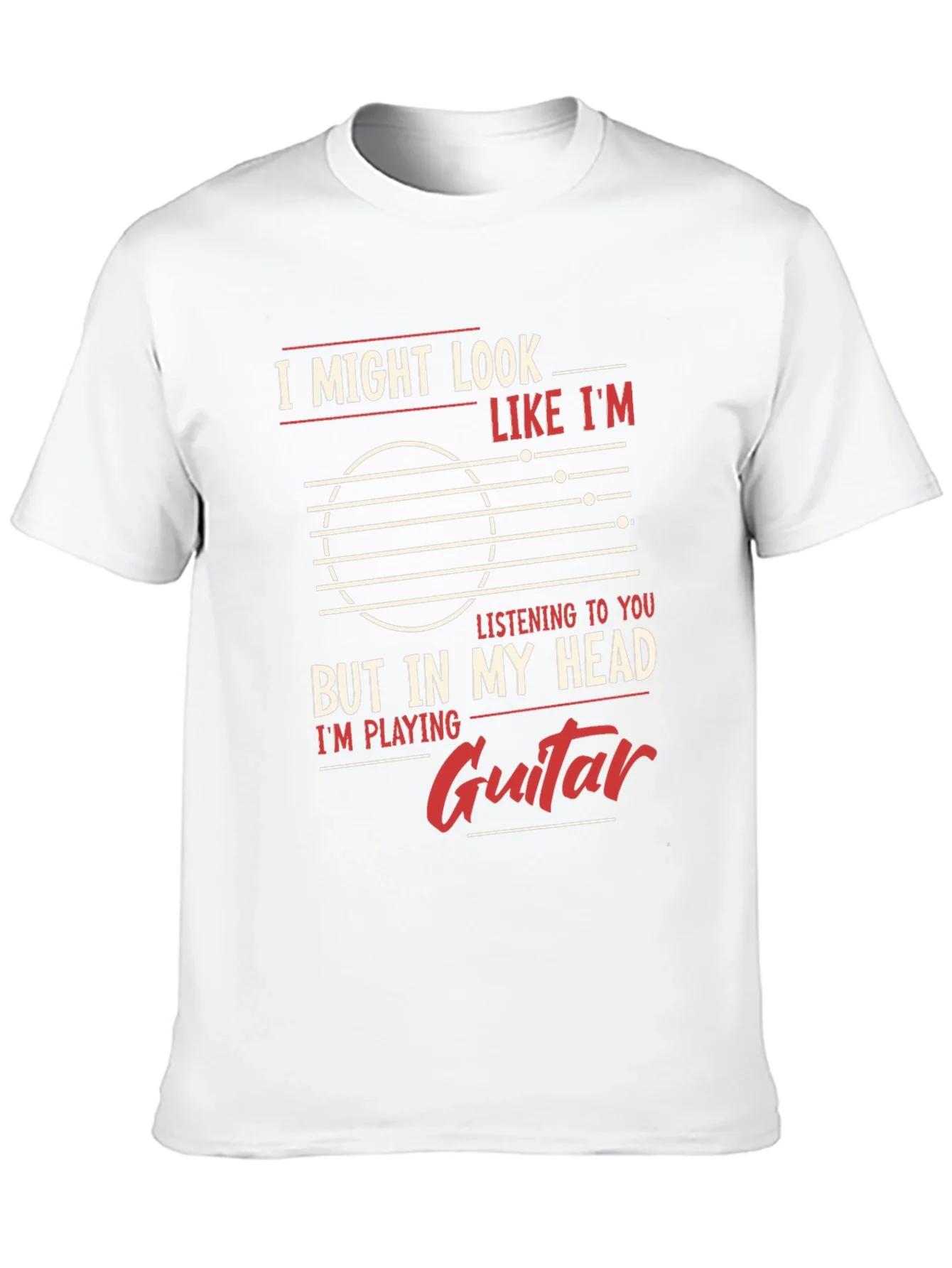 Guitar Player Mind T-Shirt - But In My Head Im Playing Guitar