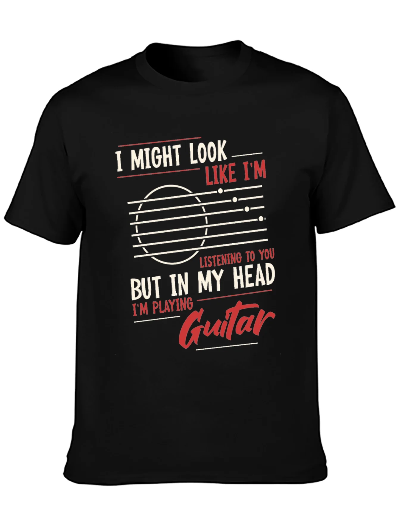 Guitar Player Mind T-Shirt - But In My Head Im Playing Guitar