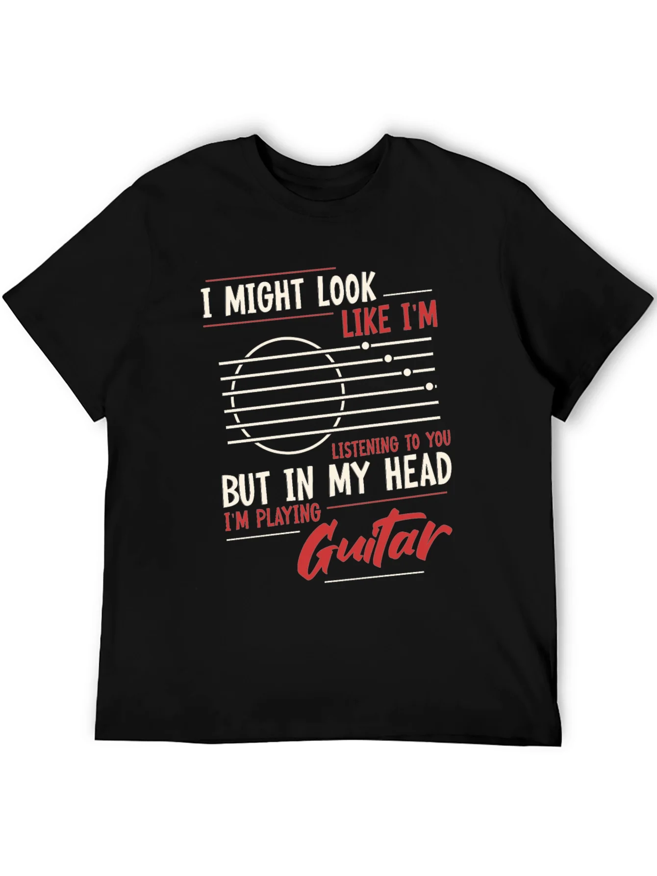 Guitar Player Mind T-Shirt - But In My Head Im Playing Guitar