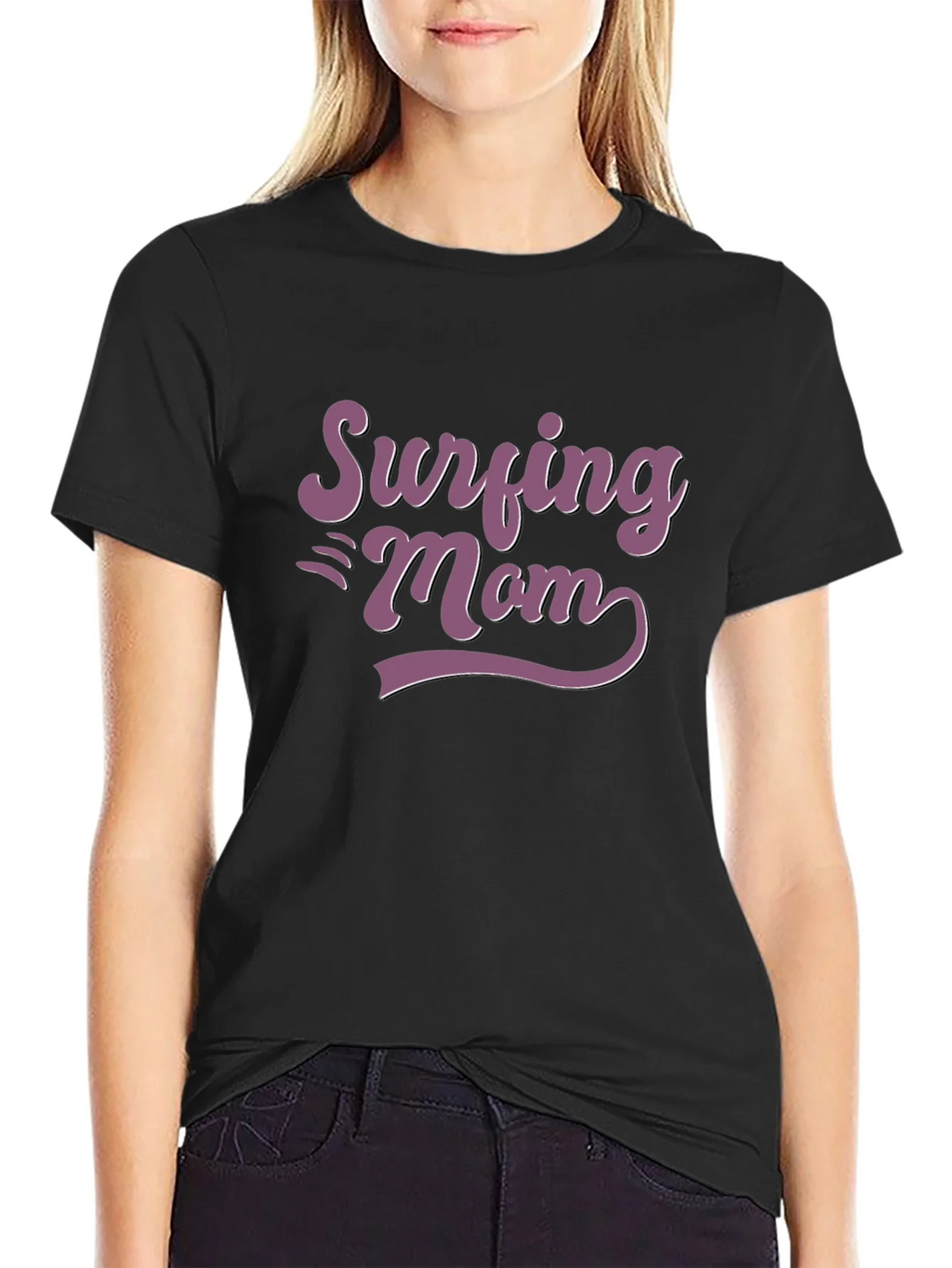 Surfing Mom Graphic T-Shirt