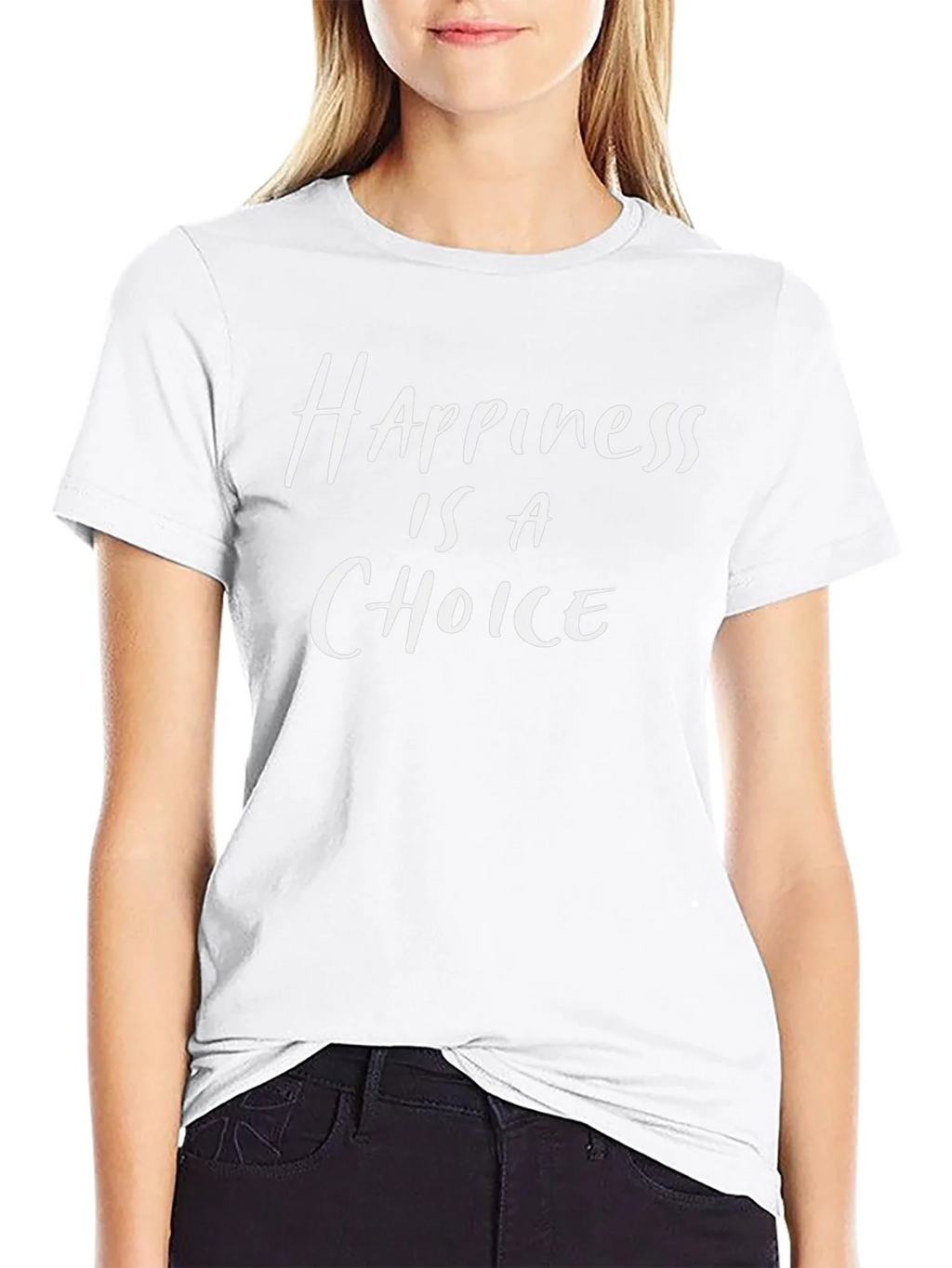 Happiness Is A Choice Black Graphic T-Shirt