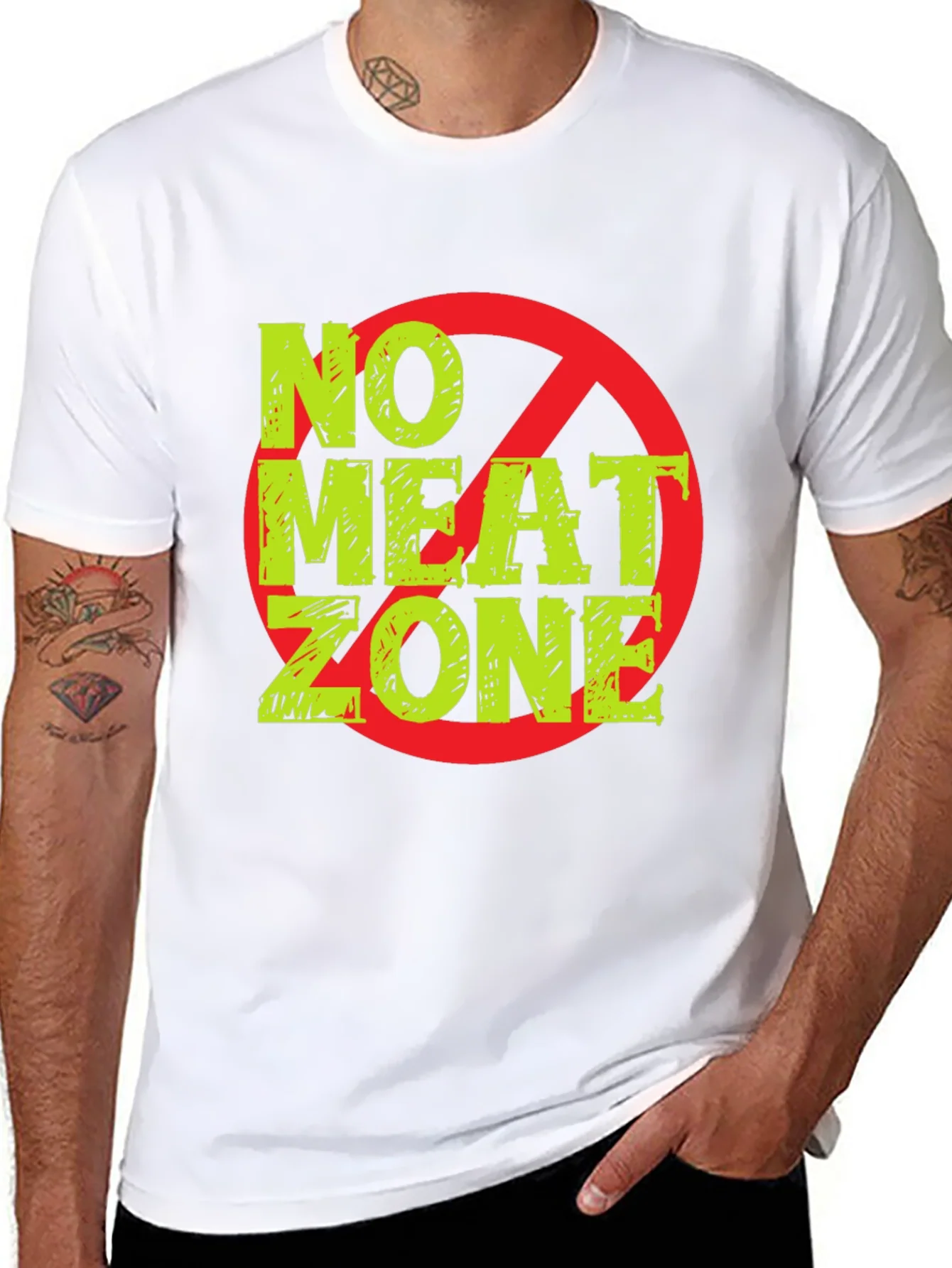 No Meat Zone Graphic T-Shirt - Vegan Lifestyle