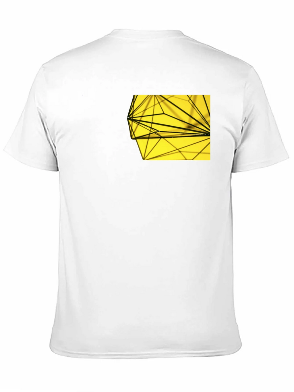 Modern Graphic Tee: Black with Geometric Pocket Design