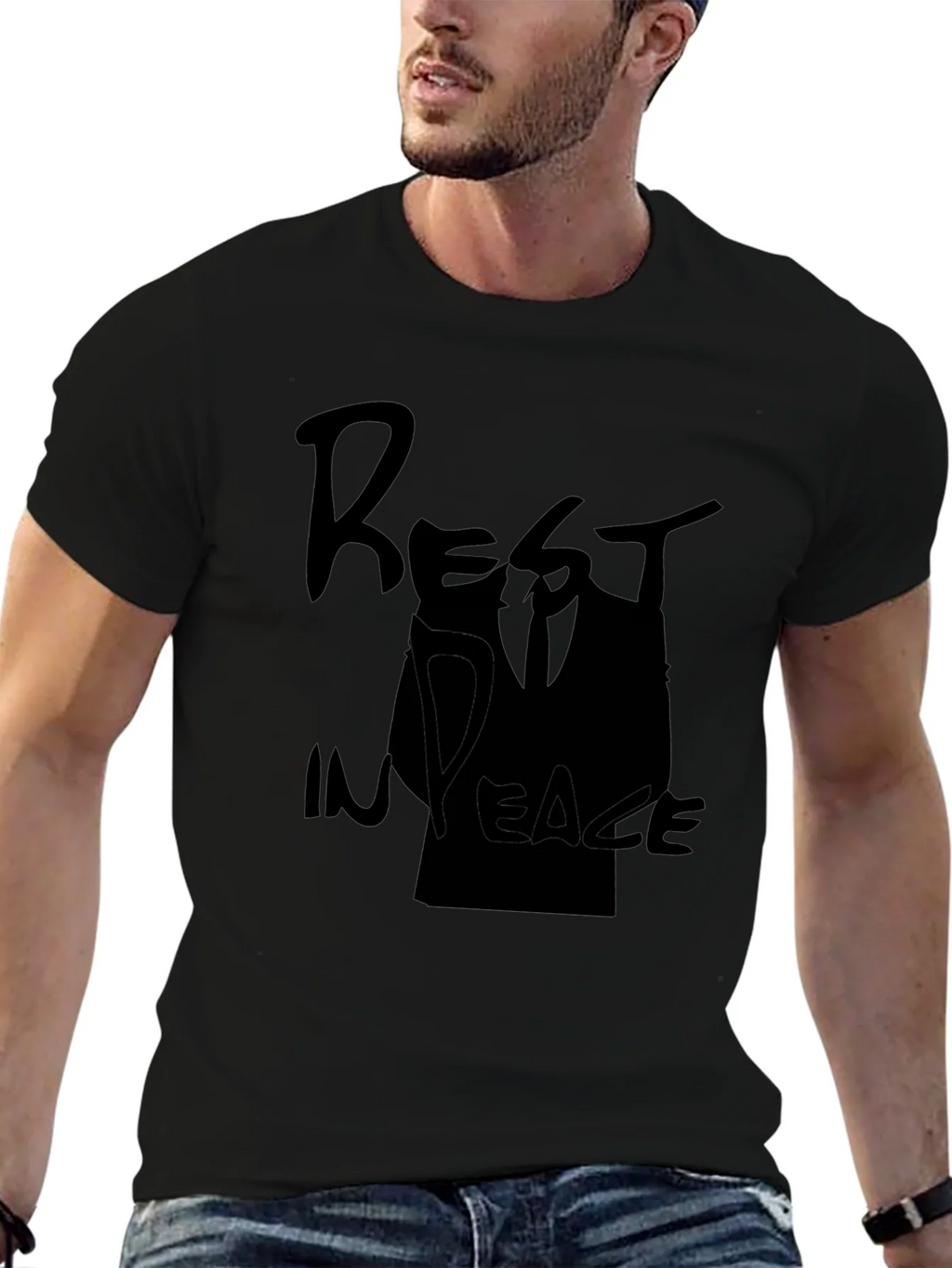 Rest In Peace Graphic T-Shirt - Black