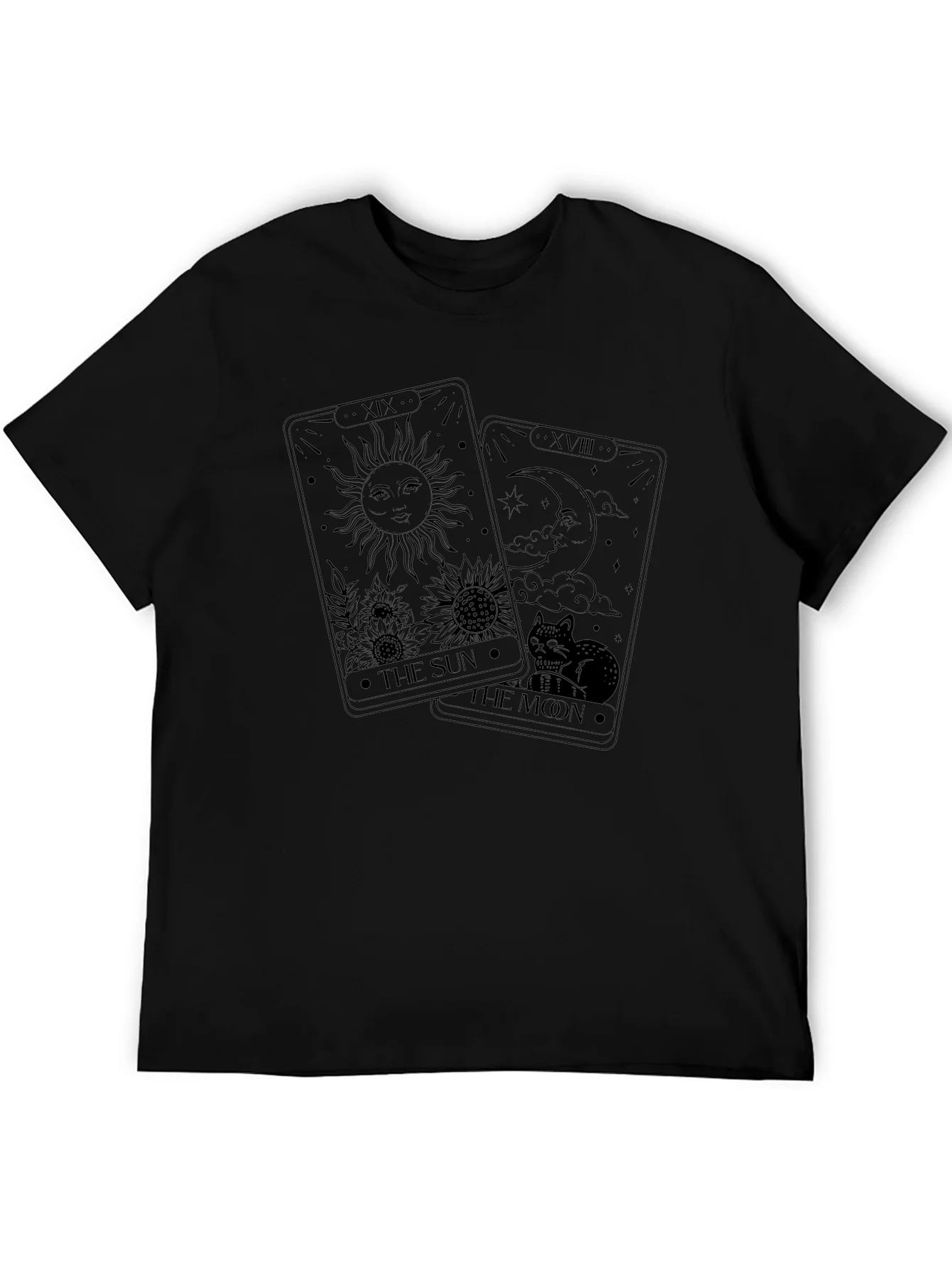 Sun and Moon Tarot Card Graphic T-Shirt