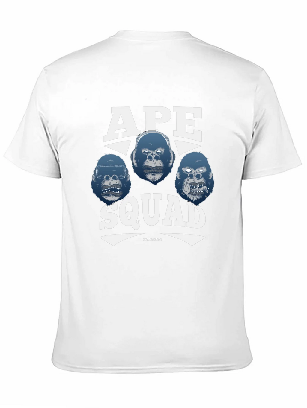 Ape Squad Graphic T-Shirt - Black Crew Neck Tee