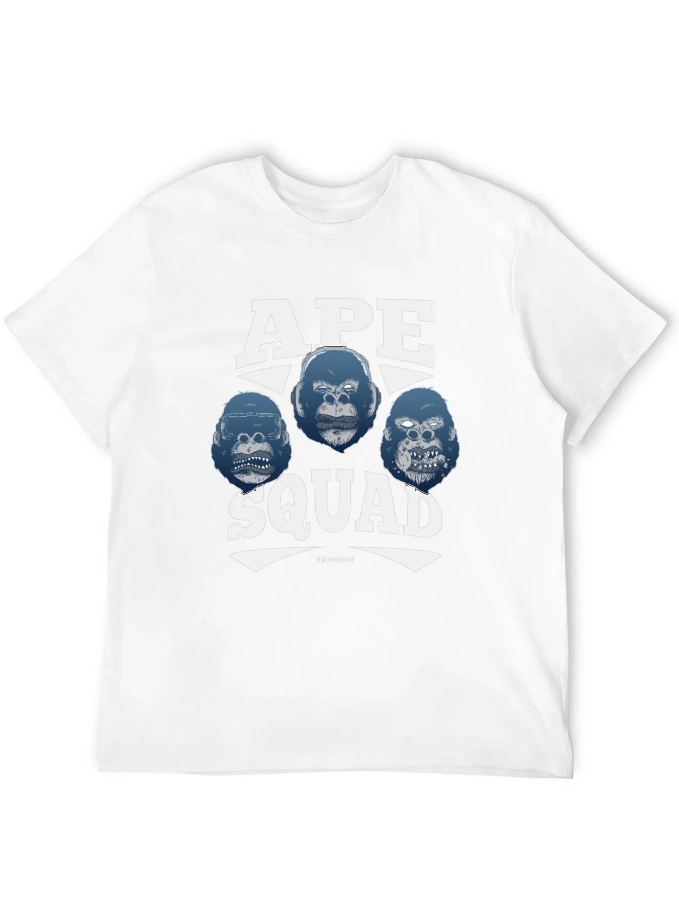 Ape Squad Graphic T-Shirt - Black Crew Neck Tee