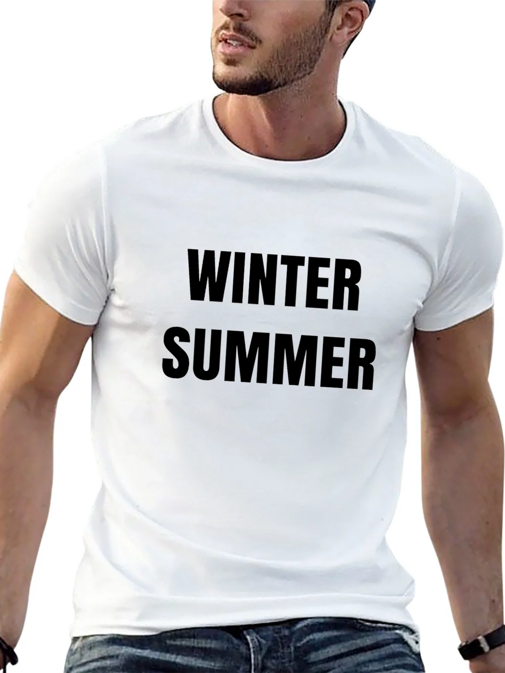 Winter Summer Graphic Tee - Unisex Black T-Shirt