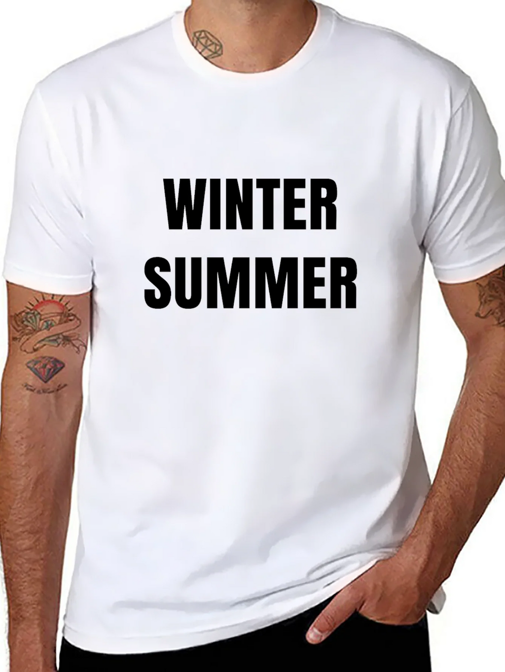 Winter Summer Graphic Tee - Unisex Black T-Shirt