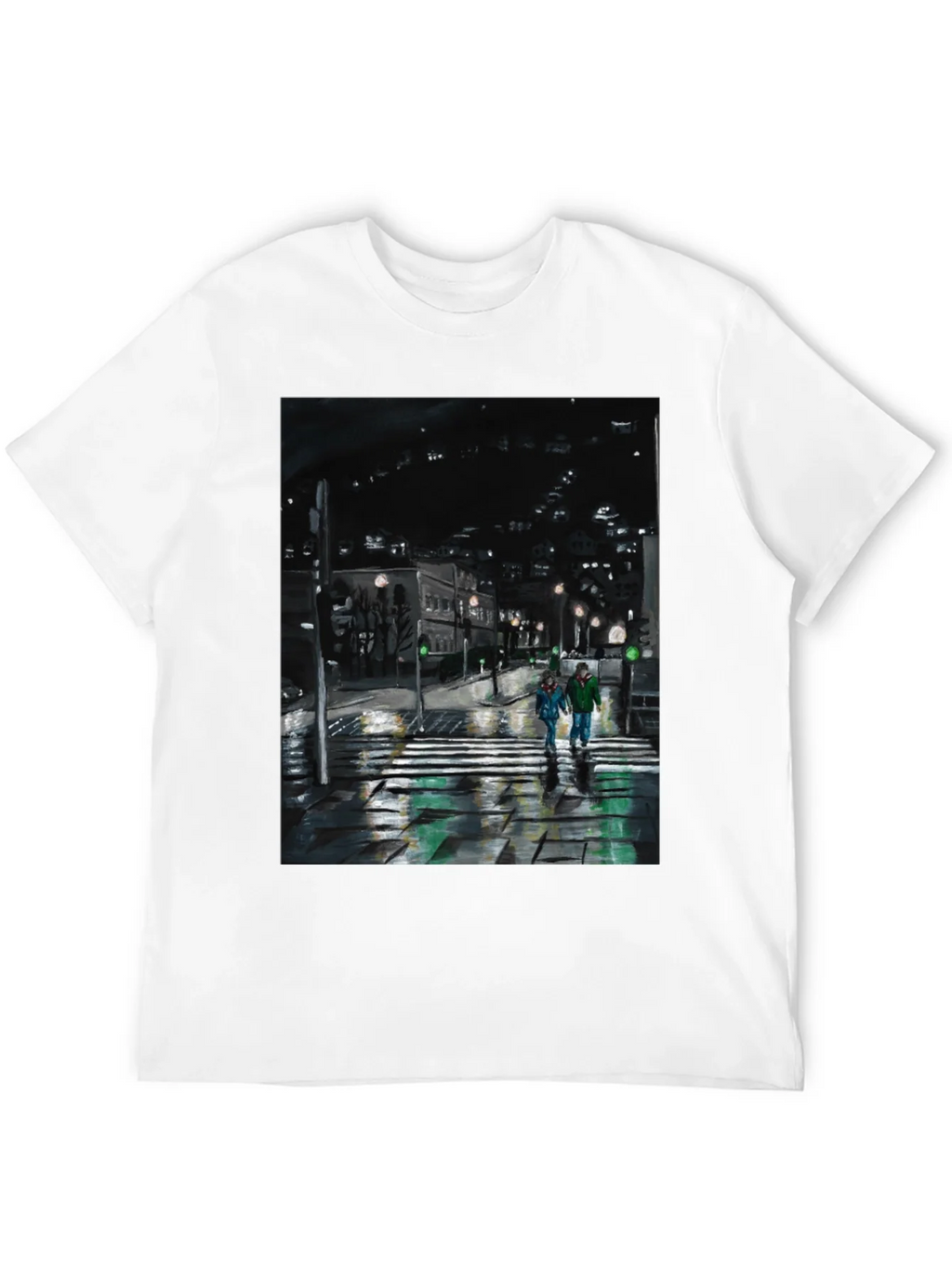 Night City Crossing Graphic Tee - Black