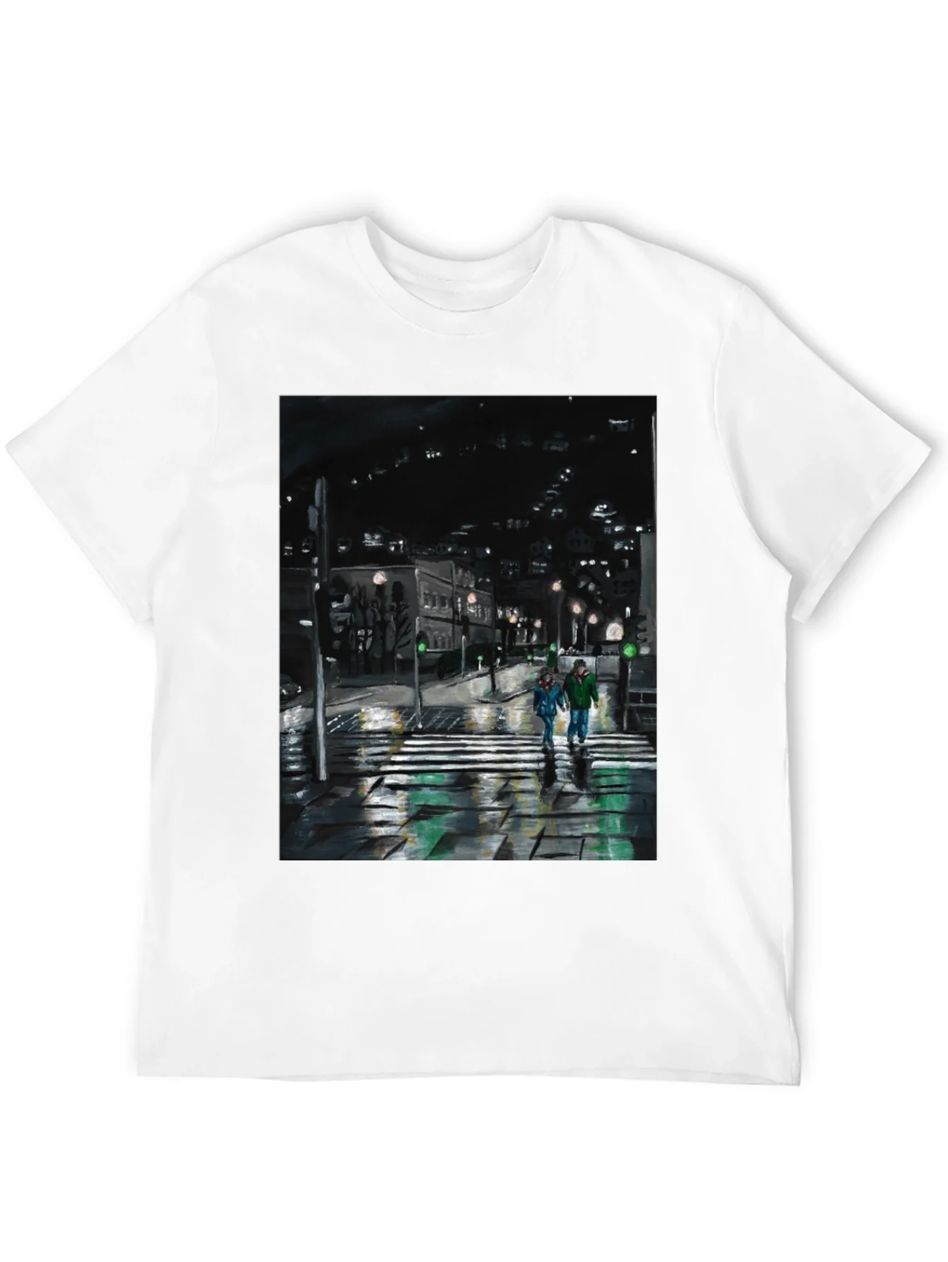 Night City Crossing Graphic Tee - Black