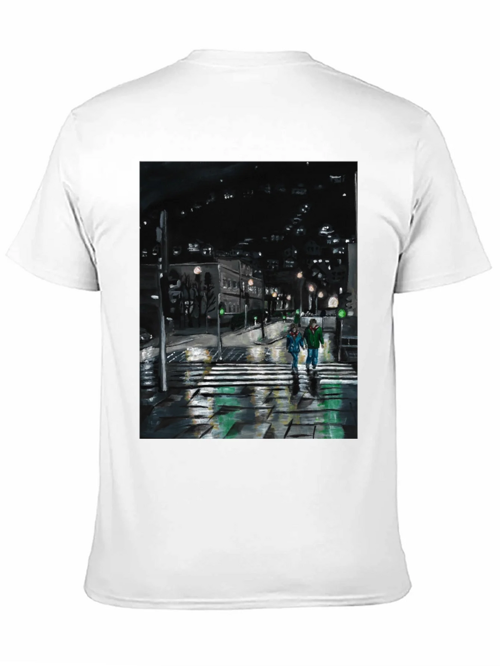 Night City Crossing Graphic Tee - Black