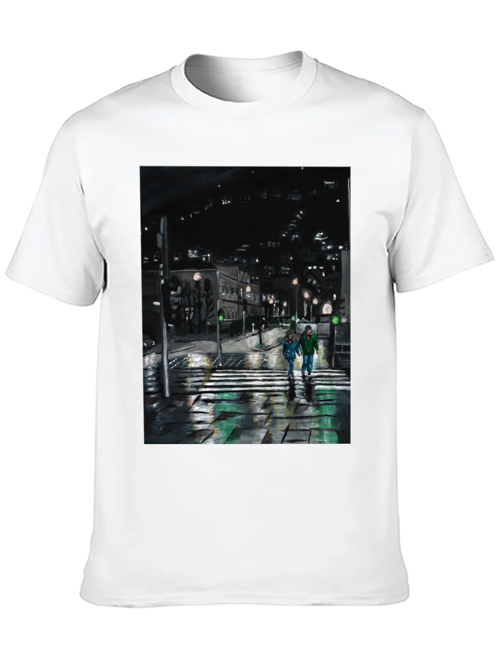Night City Crossing Graphic Tee - Black