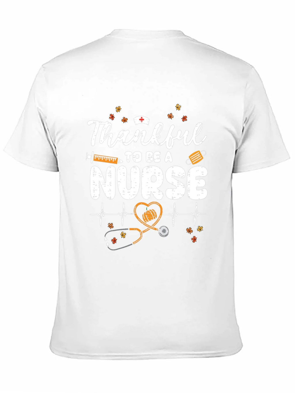 Thankful Nurse Graphic Tee - Fall Thanksgiving Apparel