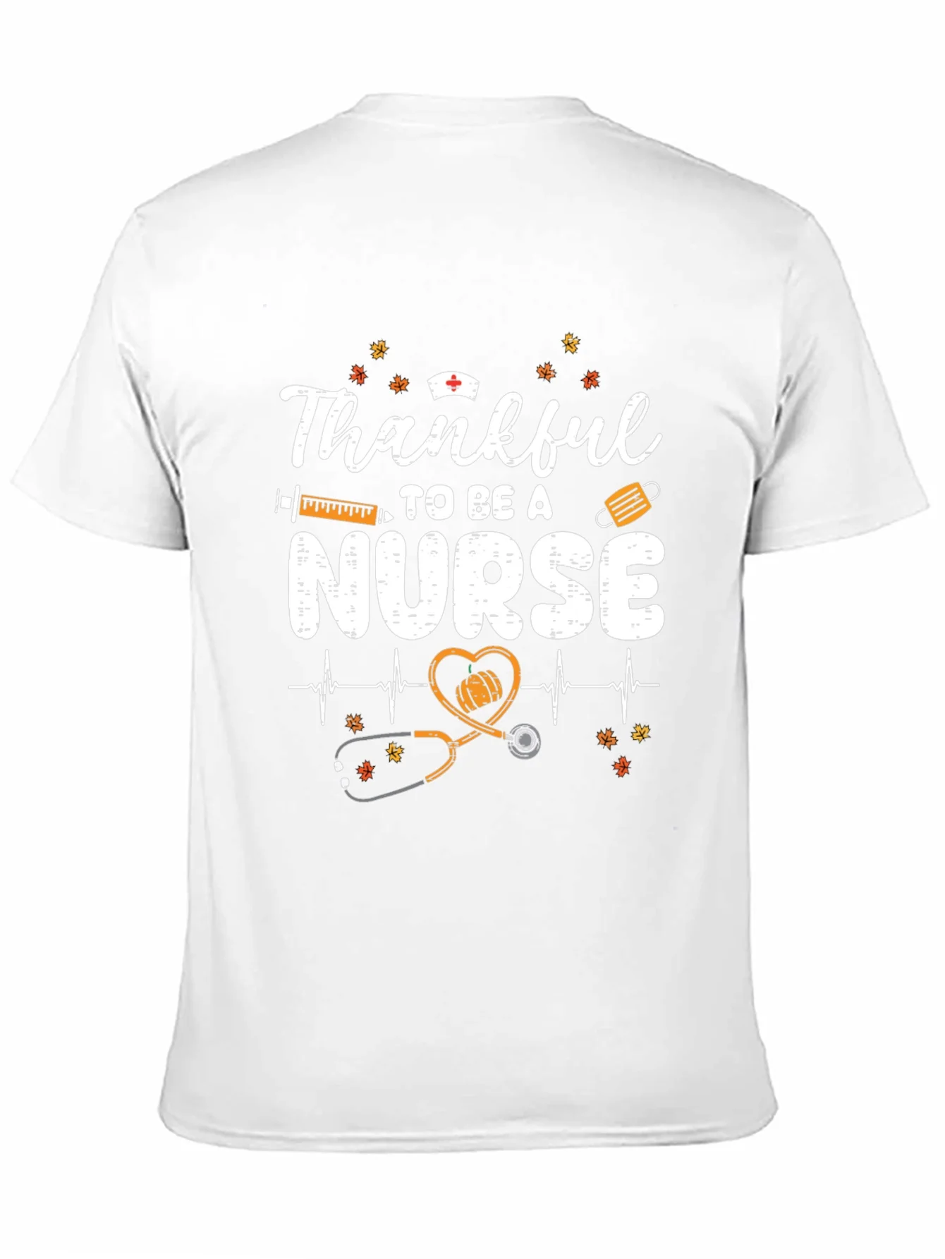 Thankful Nurse Graphic Tee - Fall Thanksgiving Apparel