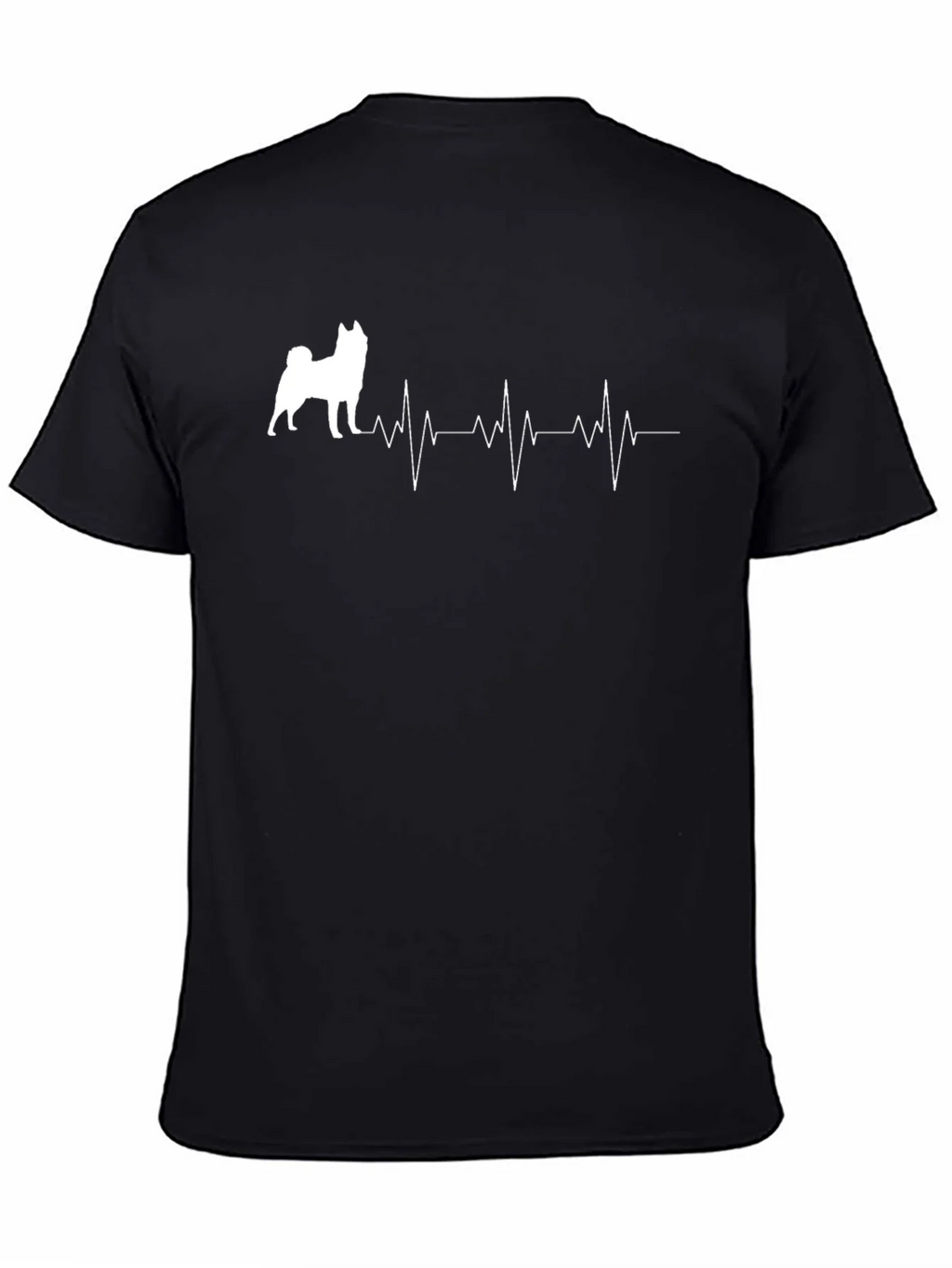 Dog Heartbeat T-Shirt - Unisex Black Tee