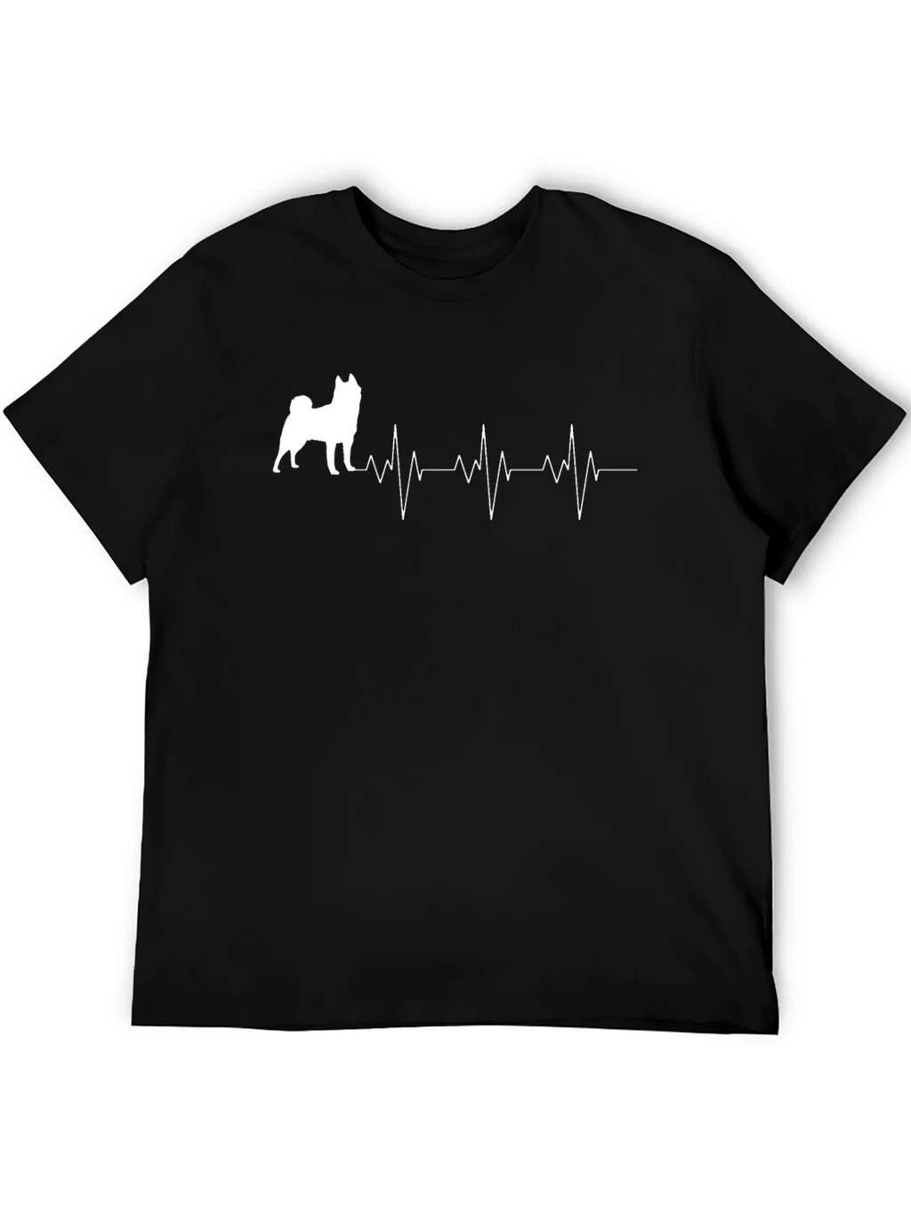 Dog Heartbeat T-Shirt - Unisex Black Tee