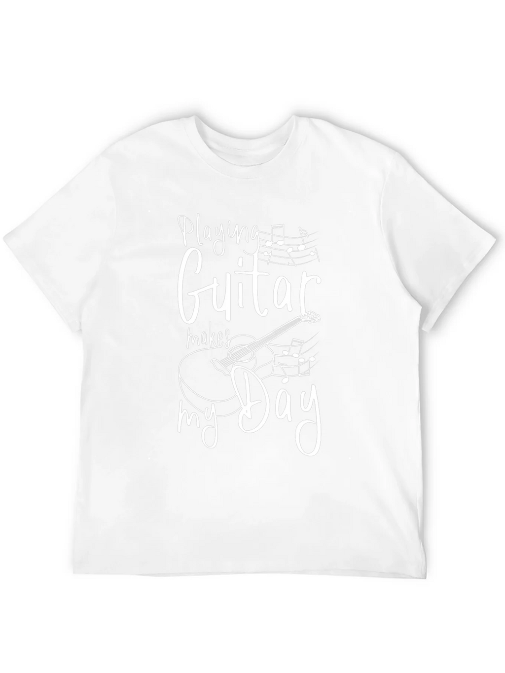 Guitar Makes My Day T-Shirt Music Lover Tee