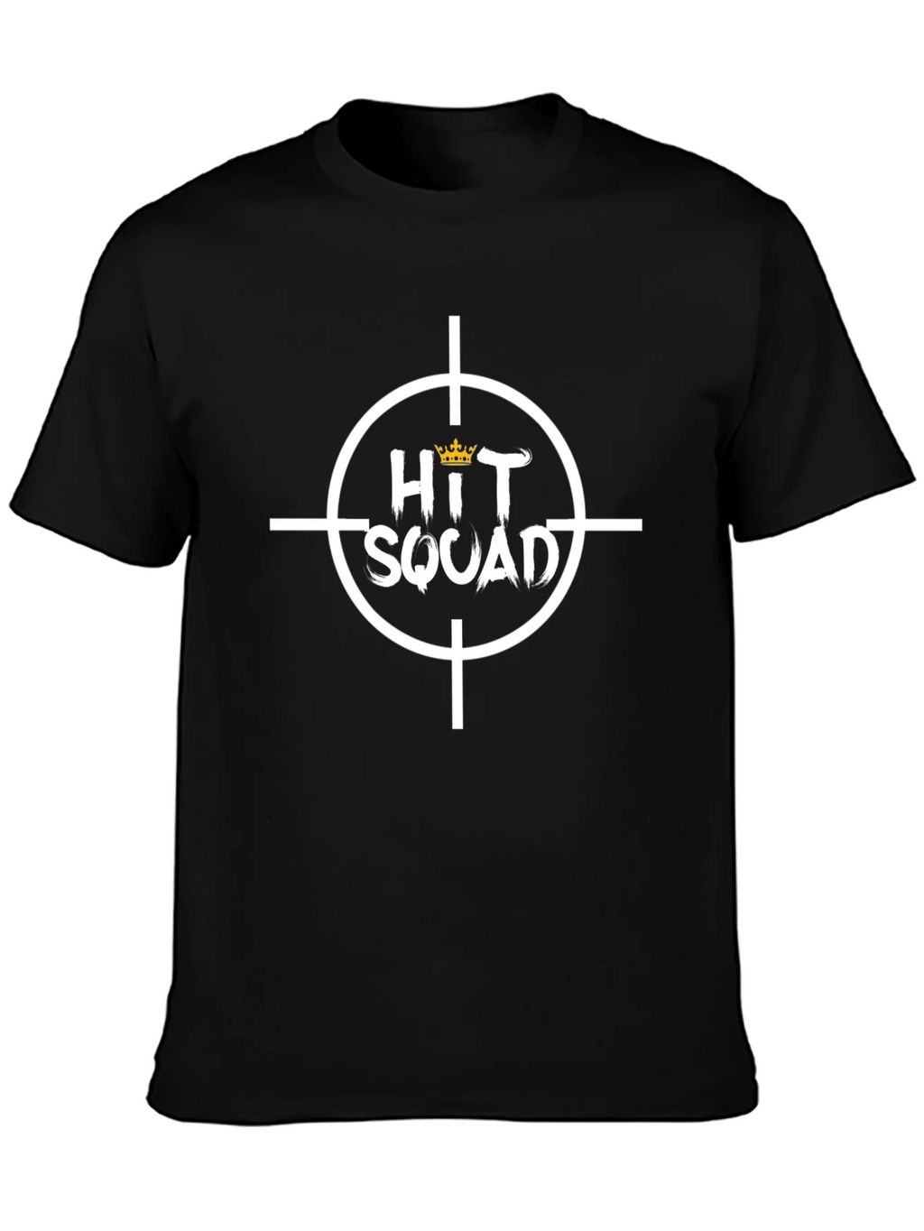 Hit Squad Graphic Tee - Black Cotton T-Shirt