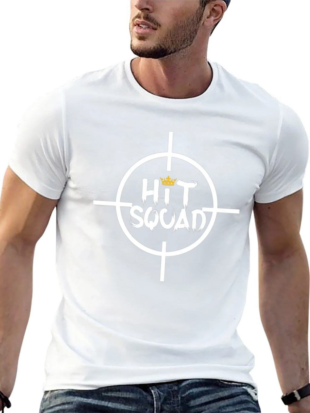 Hit Squad Graphic Tee - Black Cotton T-Shirt