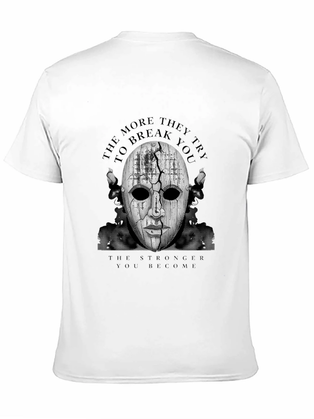 Mask Graphic Black T-Shirt - Motivational Design