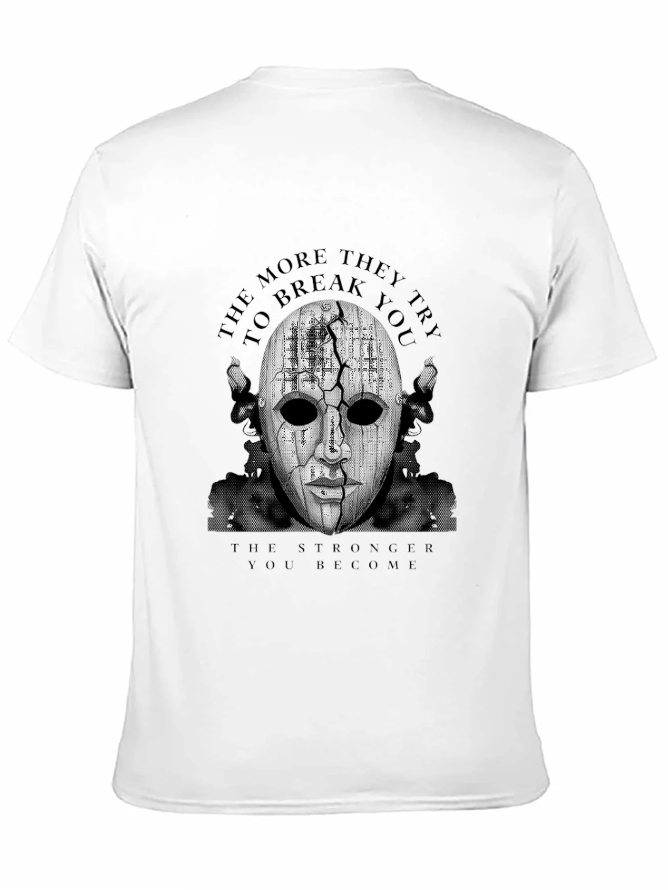Mask Graphic Black T-Shirt - Motivational Design