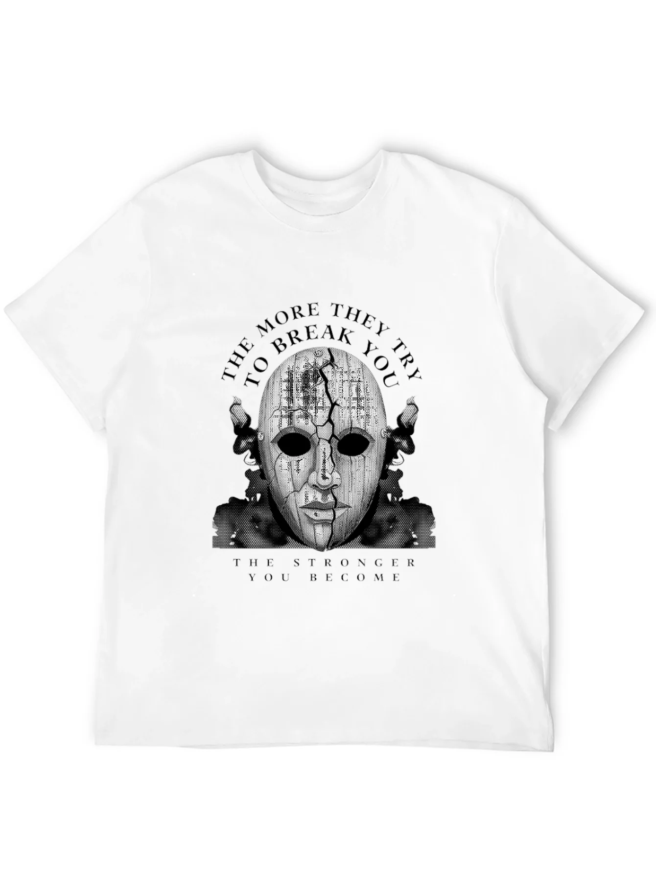 Mask Graphic Black T-Shirt - Motivational Design