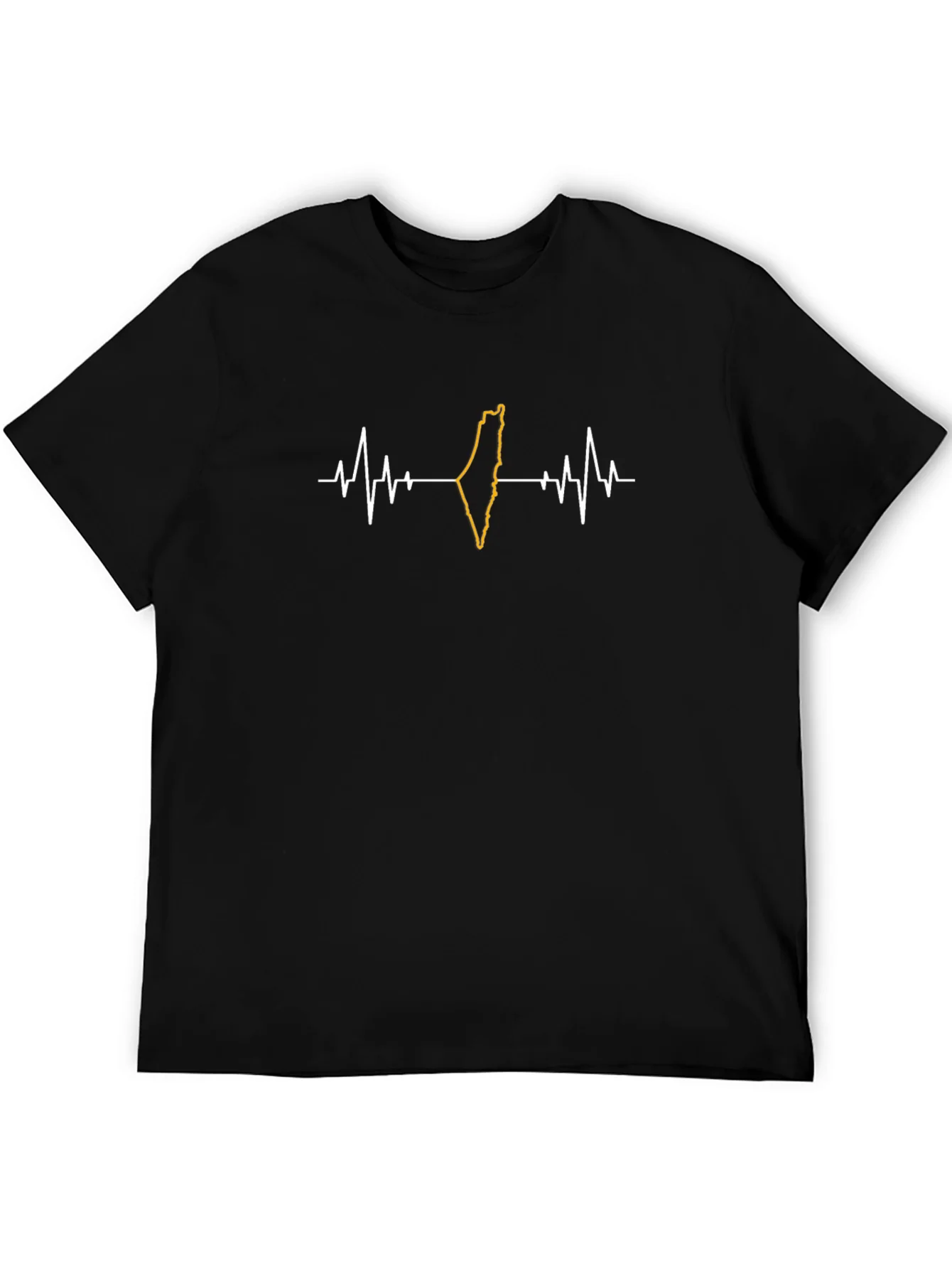 Palestine Heartbeat T-Shirt - Black