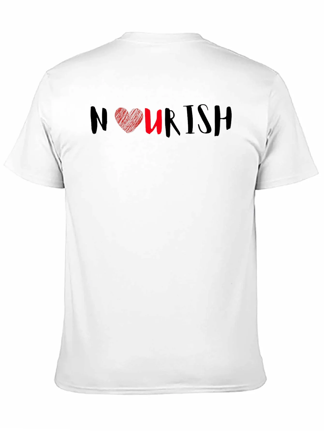 Nourish Heart Graphic Tee - Black