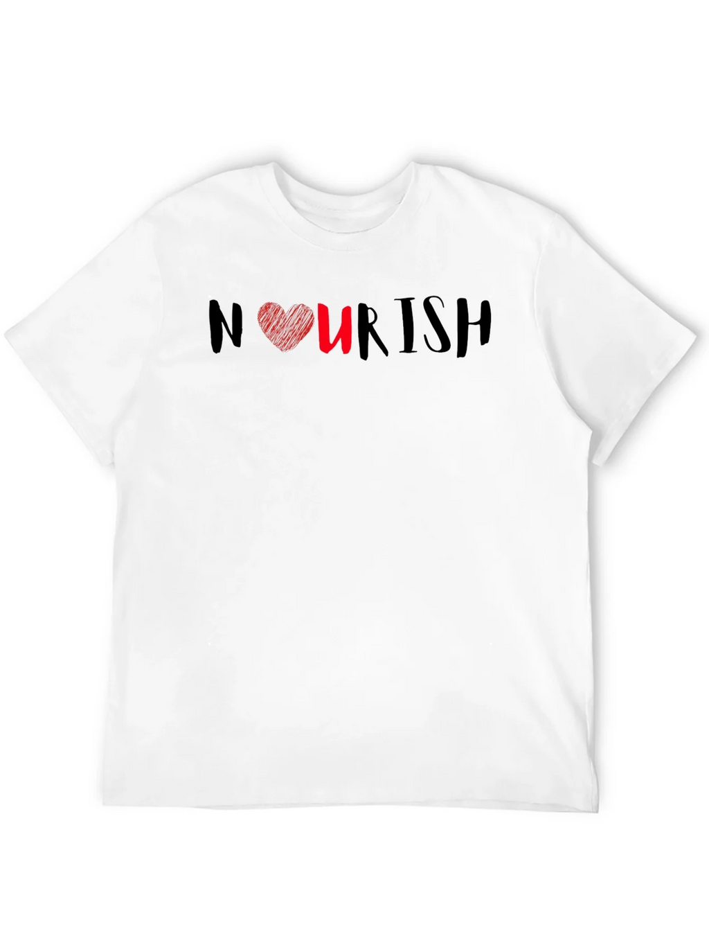 Nourish Heart Graphic Tee - Black